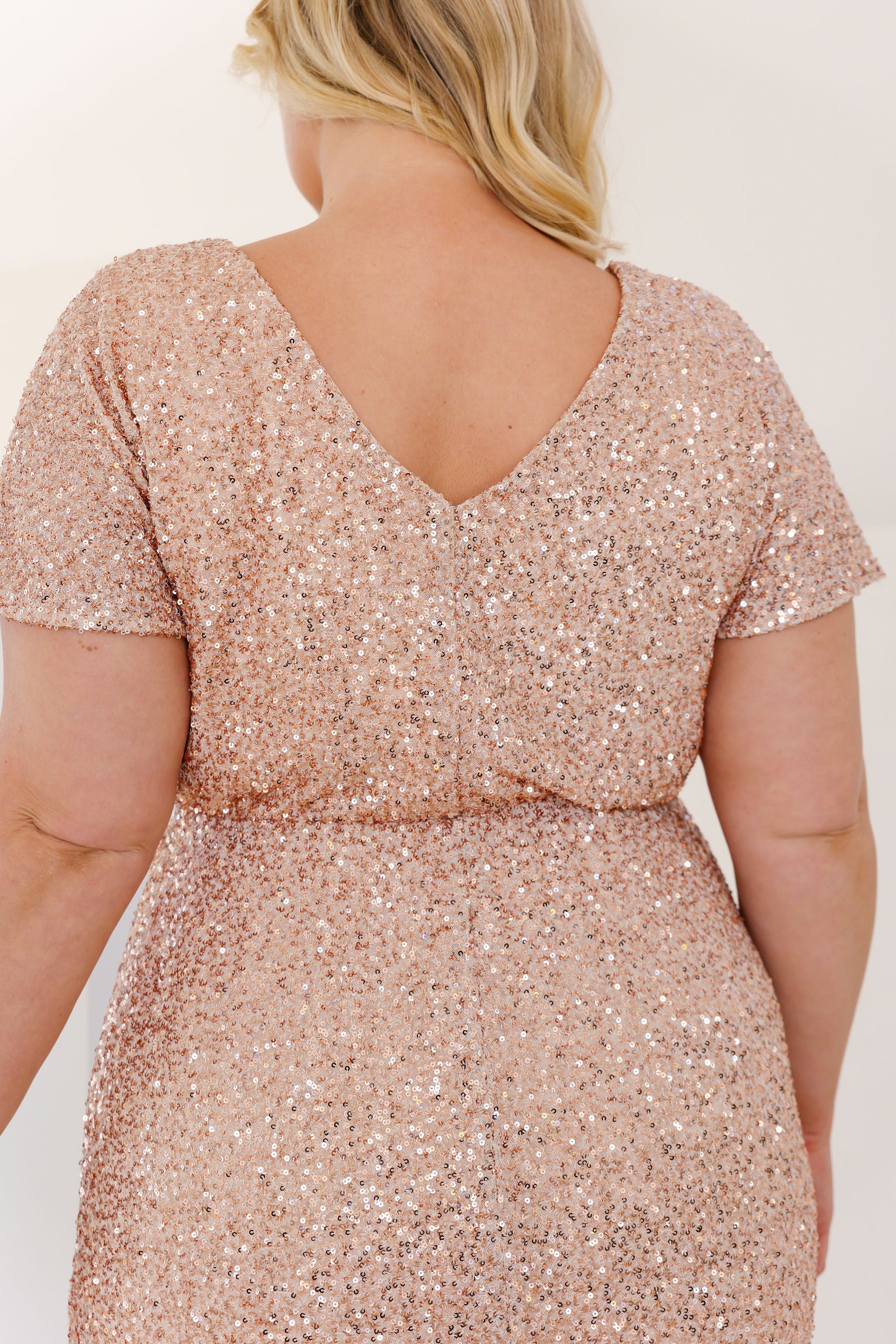 Arabella Sequin Maxi Dress in Light Bronze - Image 26