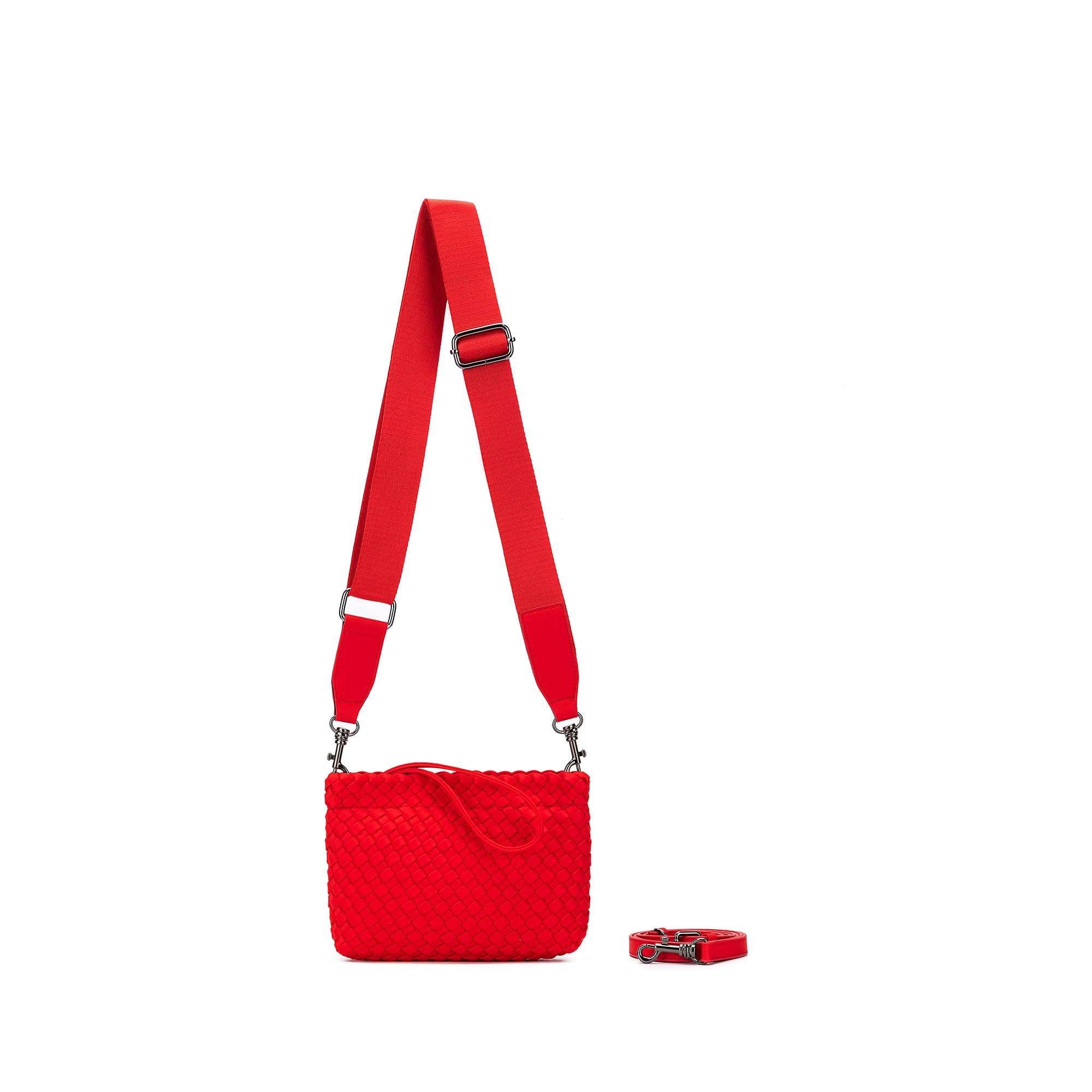 Aria Red Clutch Crossbody Bag by Black Caviar - Image 6