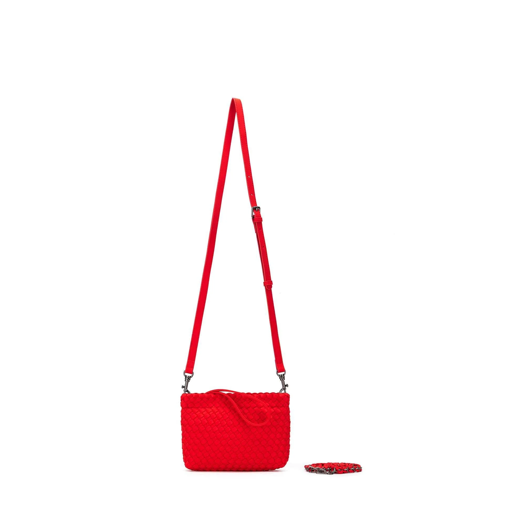 Aria Red Clutch Crossbody Bag by Black Caviar - Image 7