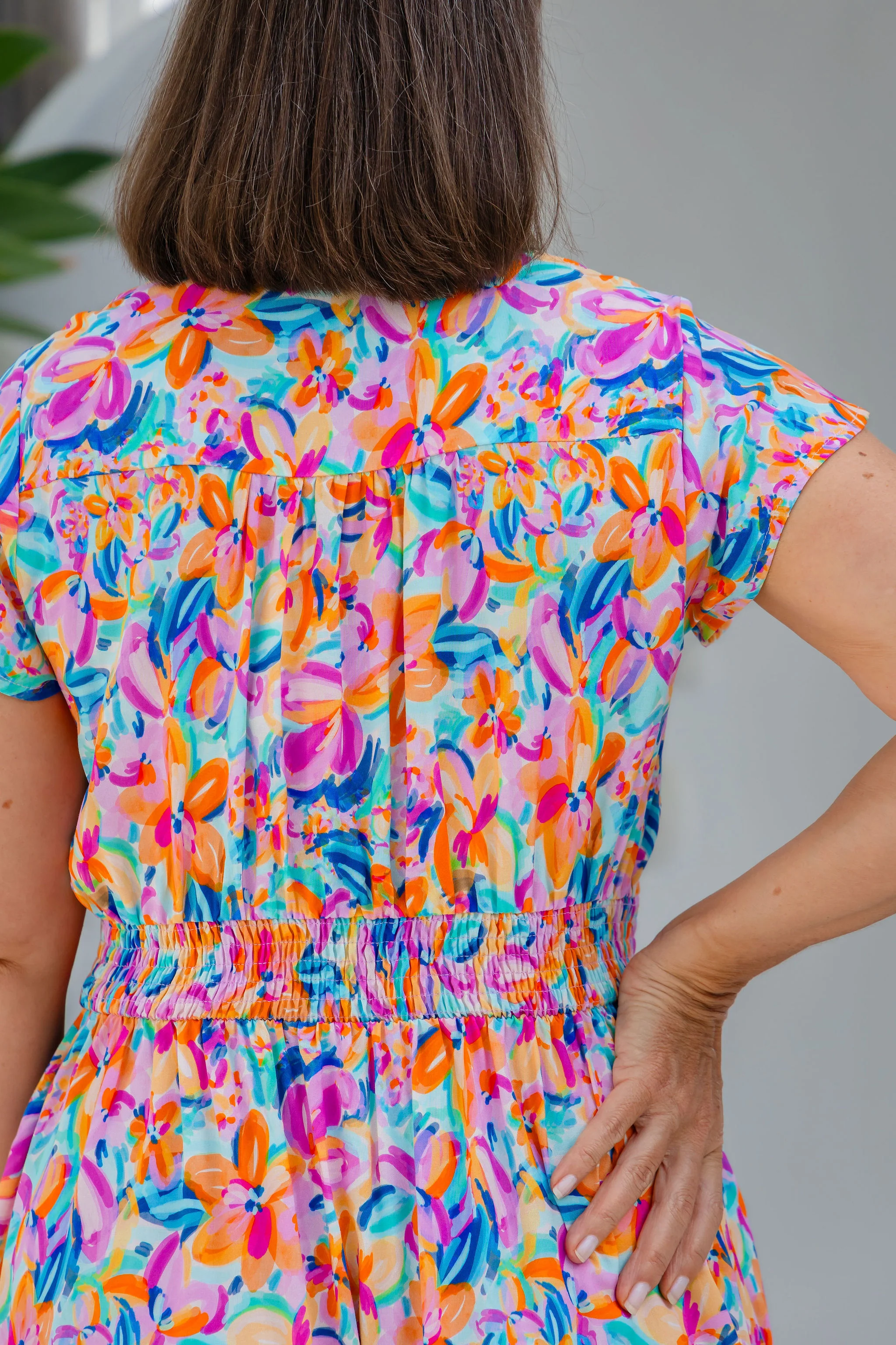 Aurora Midi Dress in Carnival Floral - Image 7