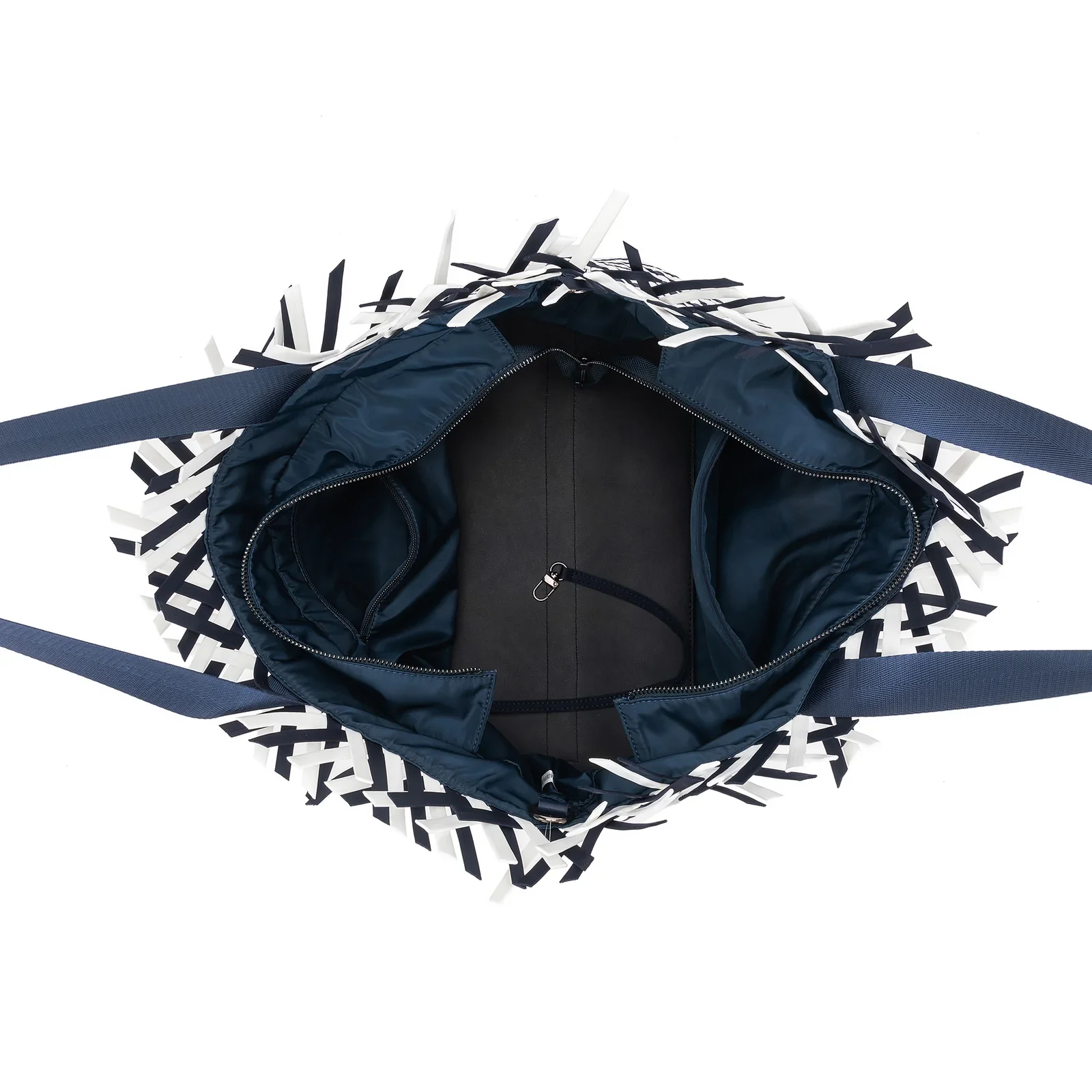 Bahama Navy Large 2 Piece Woven Tote Bag by Black Caviar - Image 10