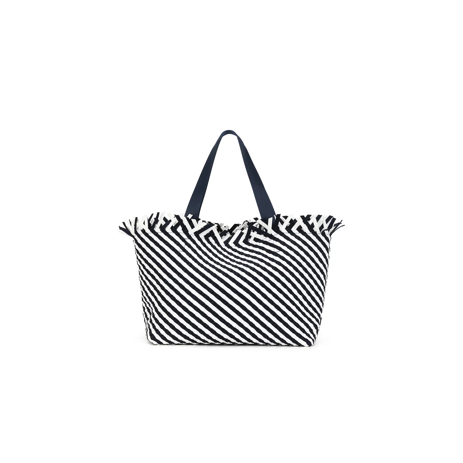 Bahama Navy Large 2 Piece Woven Tote Bag by Black Caviar - Image 4