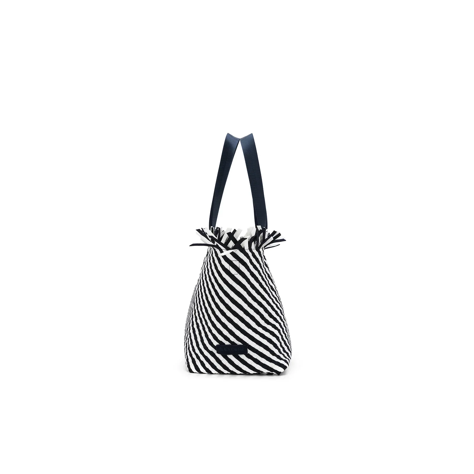 Bahama Navy Large 2 Piece Woven Tote Bag by Black Caviar - Image 6