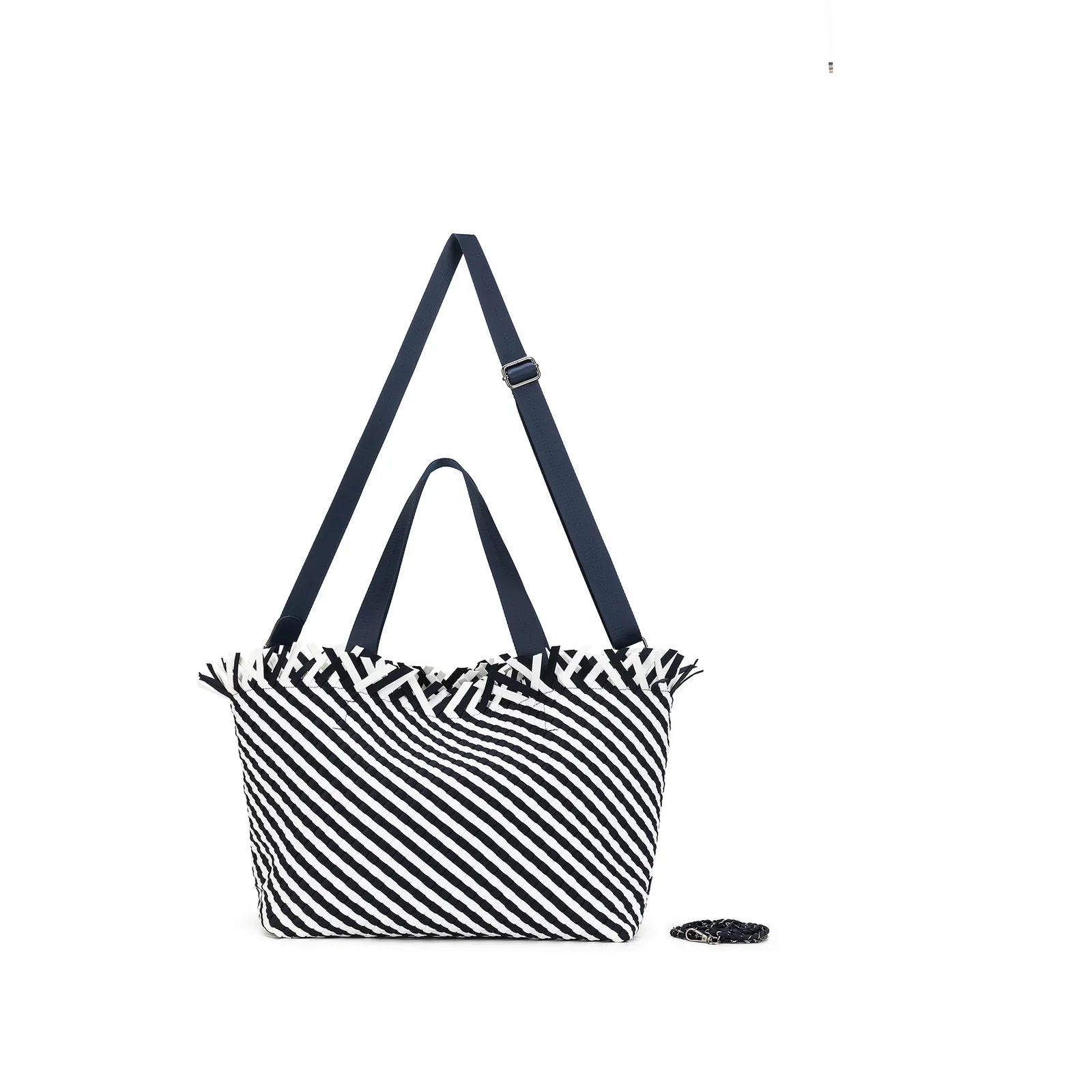 Bahama Navy Large 2 Piece Woven Tote Bag by Black Caviar - Image 8