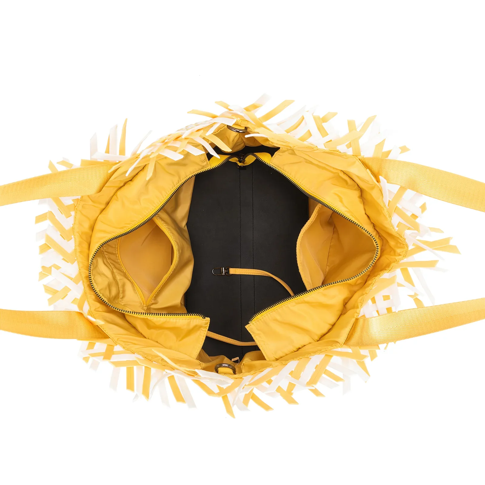 Bahama Yellow Large 2 Piece Woven Tote Bag by Black Caviar - Image 10