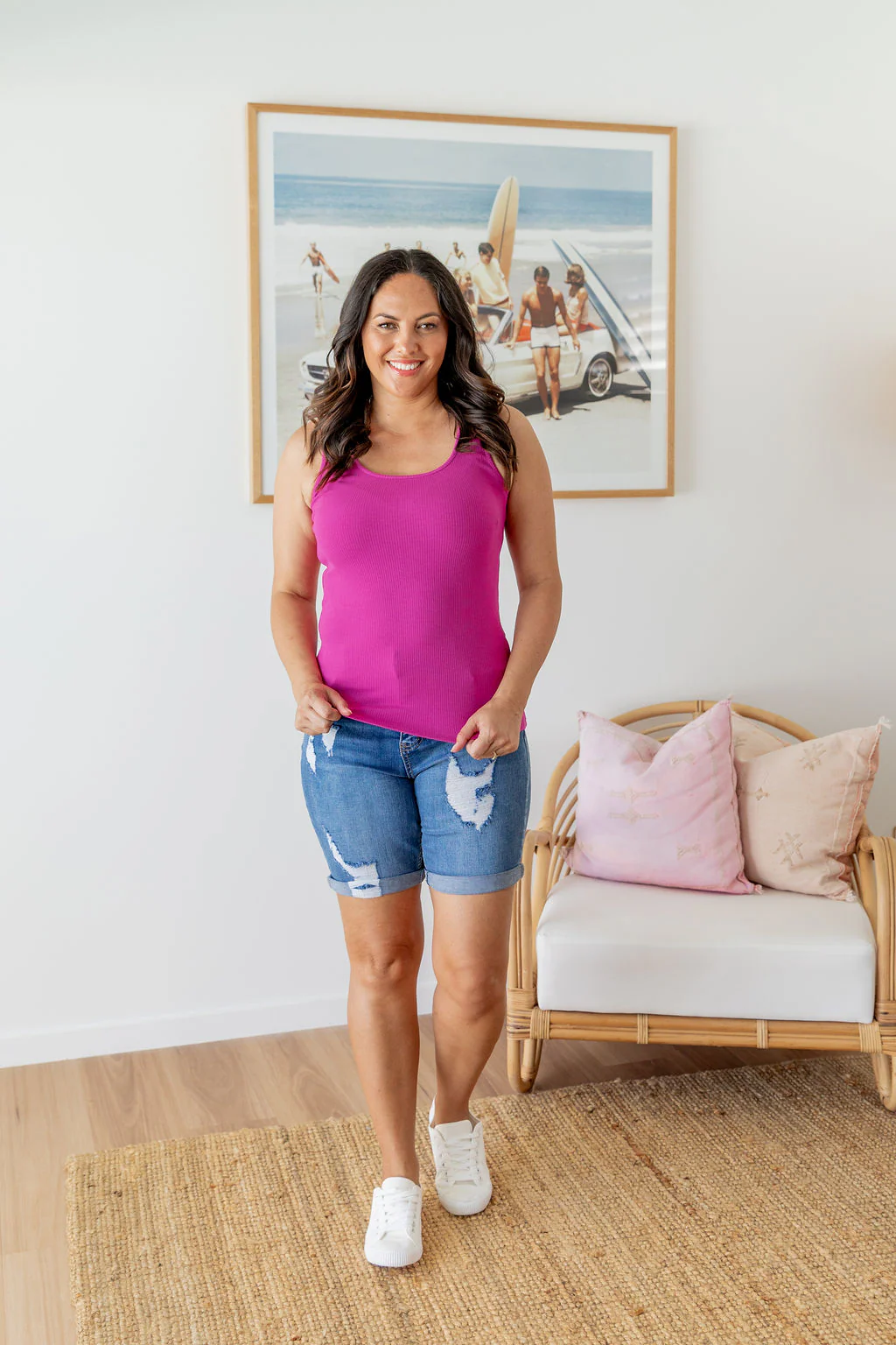 Billi Tank in Fuchsia - Image 3