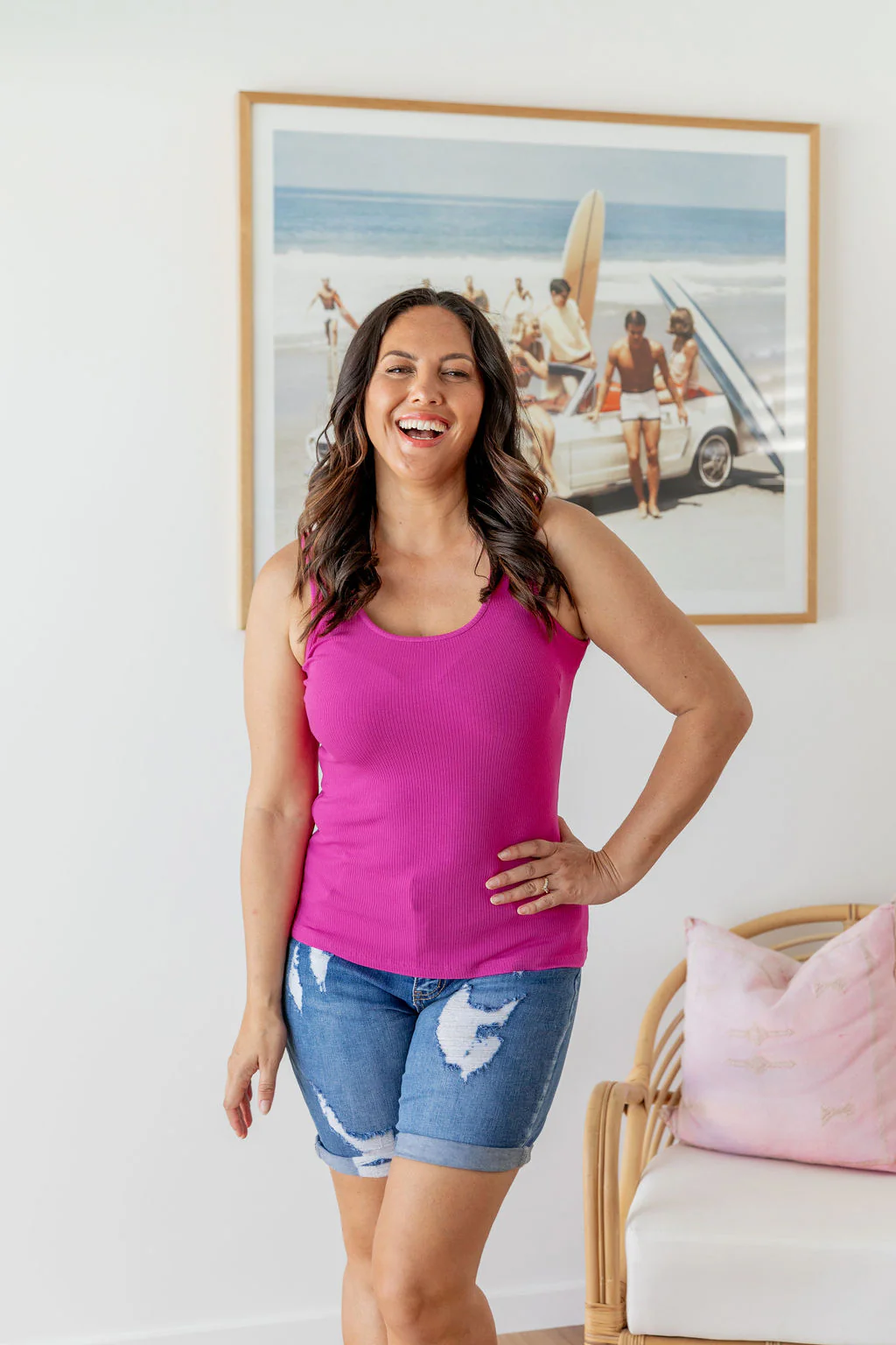 Billi Tank in Fuchsia - Image 5