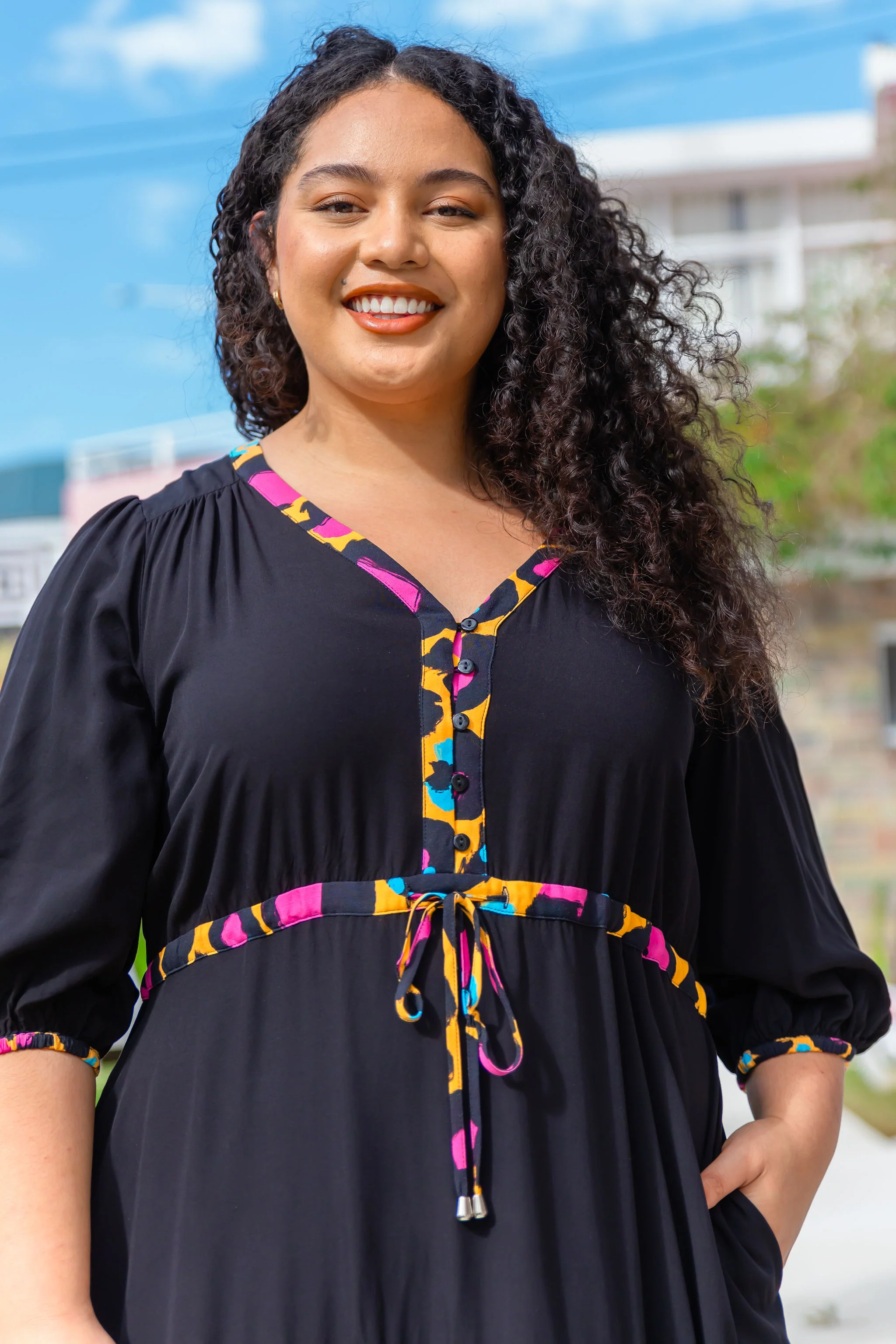 Billie Dress In Black/Mustard Leopard by Kasey Rainbow - Image 10