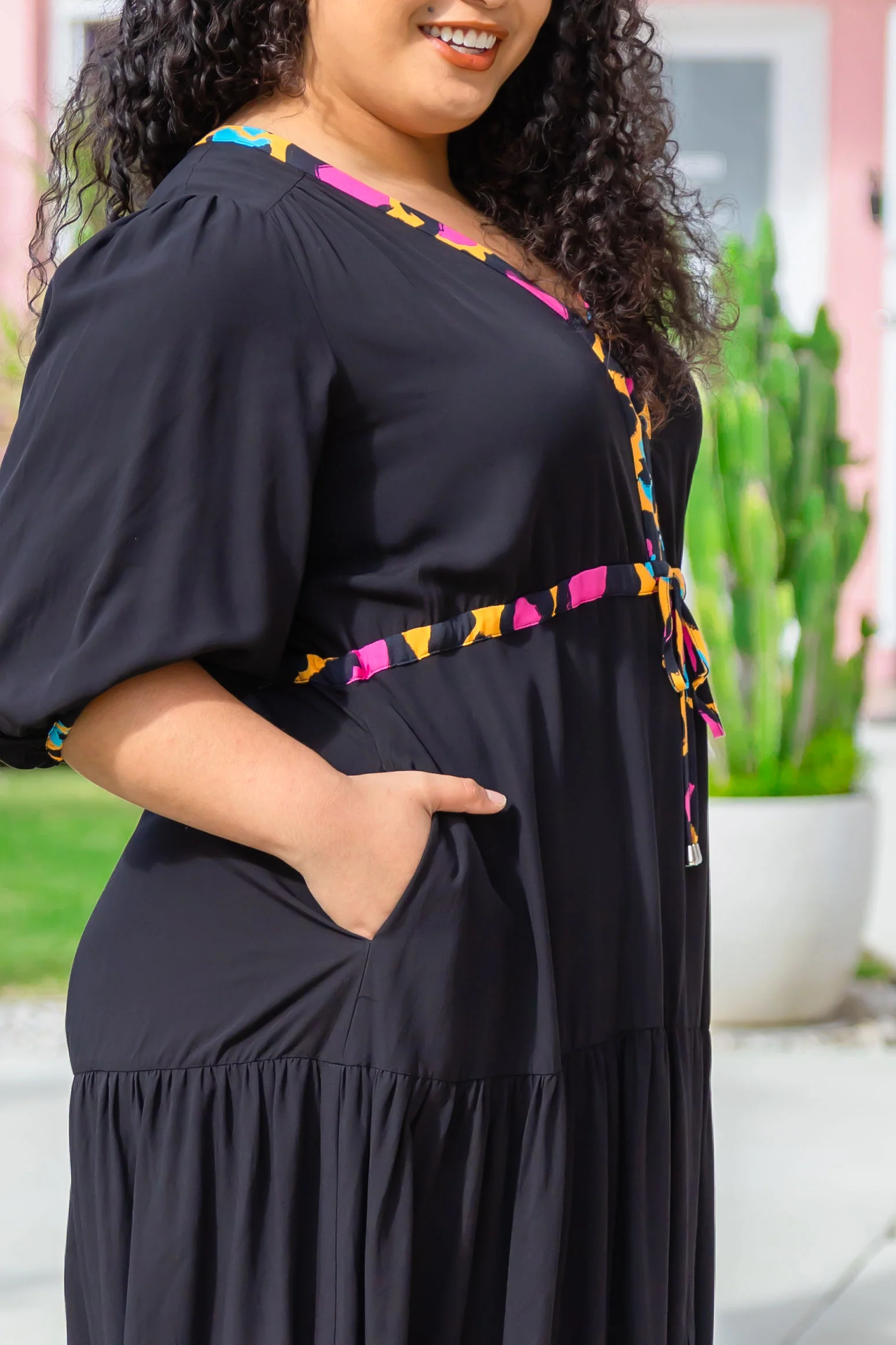 Billie Dress In Black/Mustard Leopard by Kasey Rainbow - Image 12