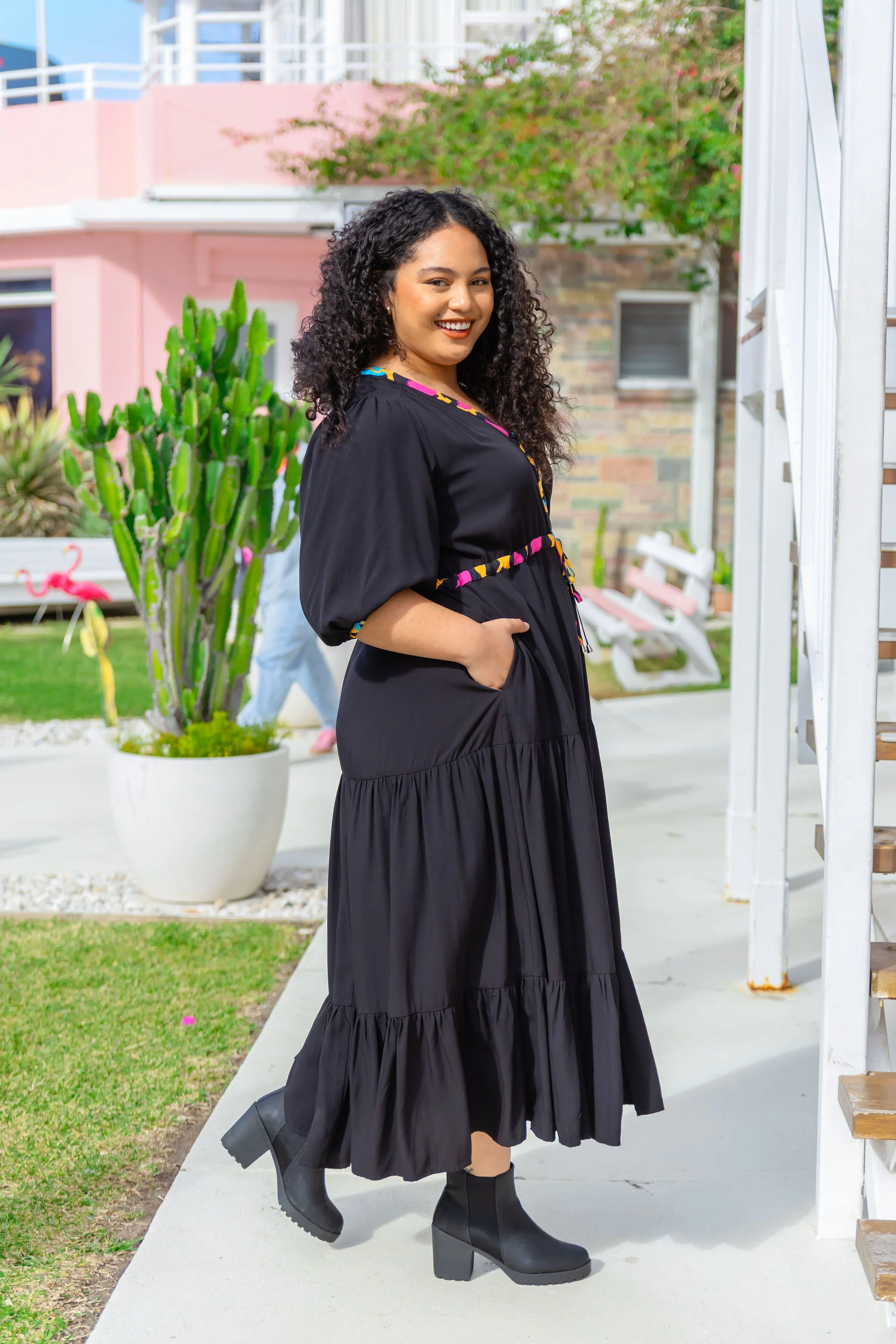 Billie Dress In Black/Mustard Leopard by Kasey Rainbow - Image 16