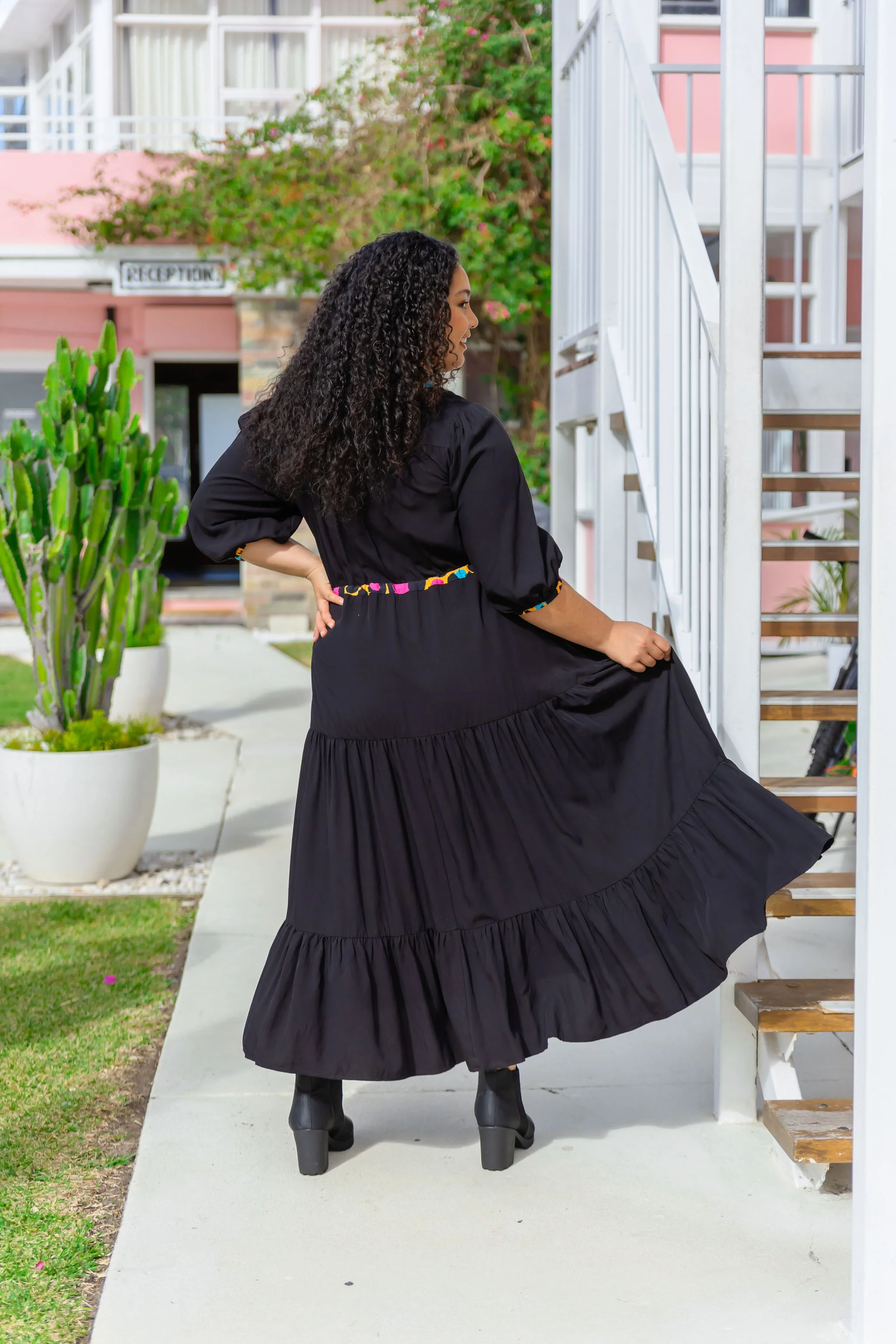 Billie Dress In Black/Mustard Leopard by Kasey Rainbow - Image 17