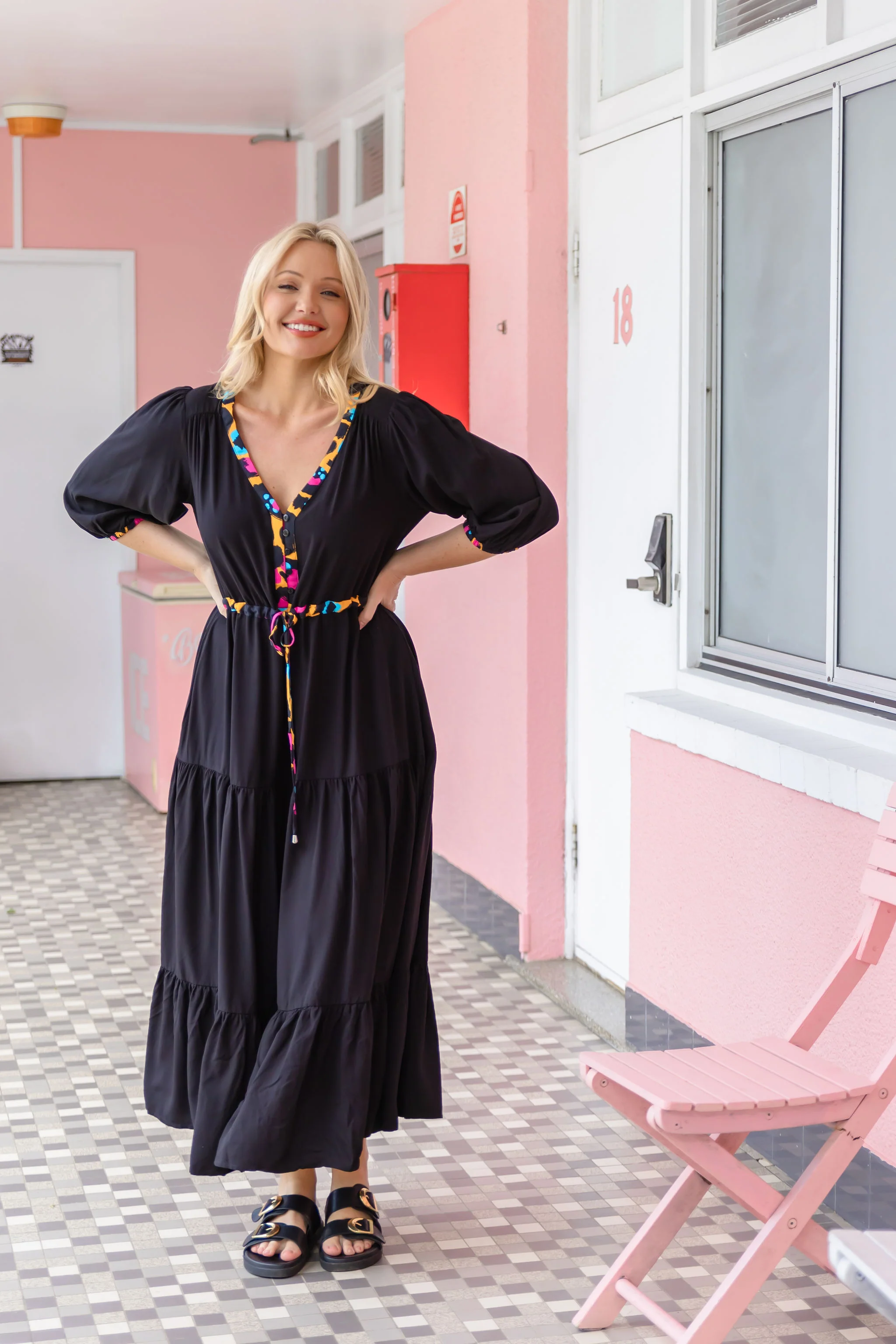 Billie Dress In Black/Mustard Leopard by Kasey Rainbow - Image 19