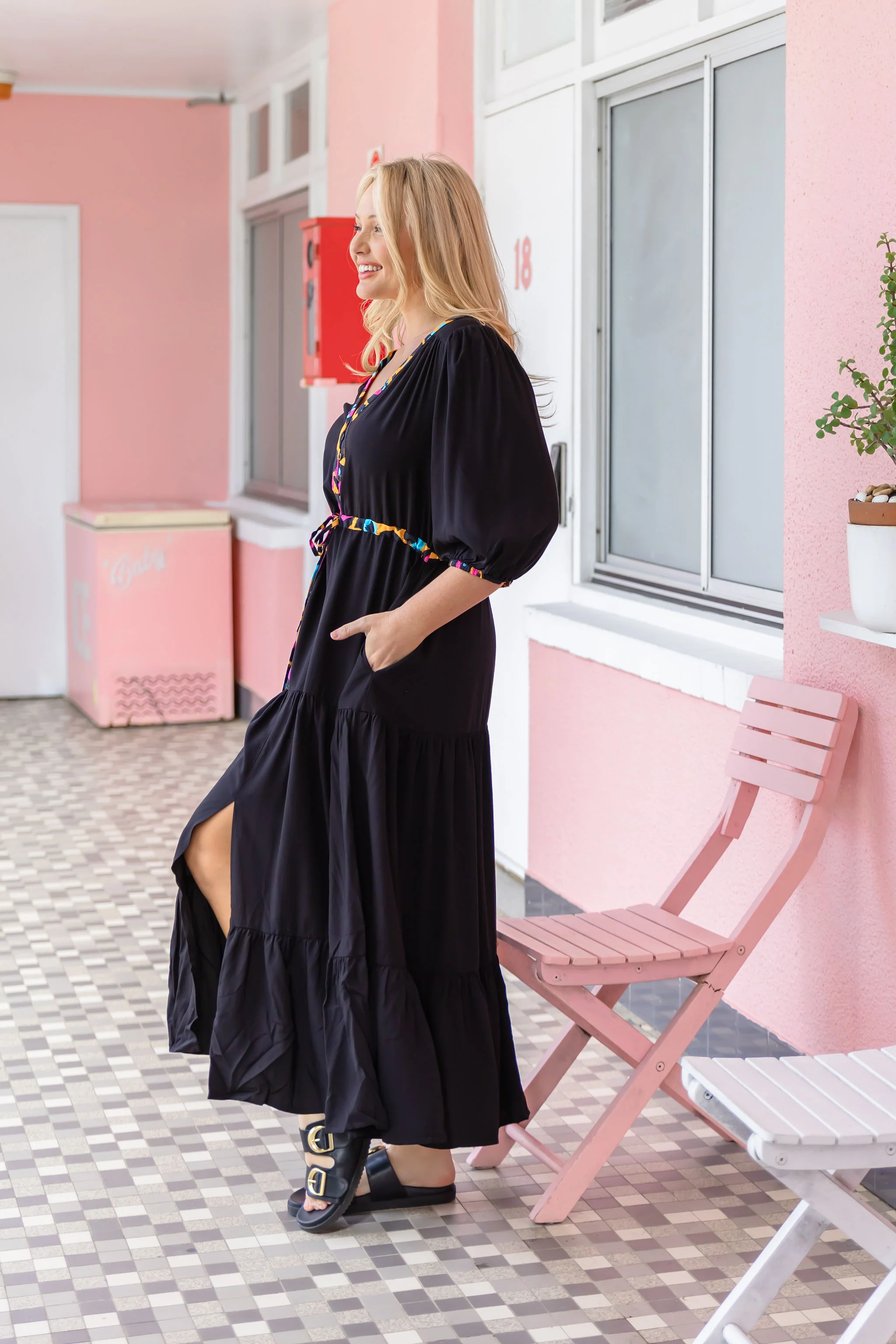 Billie Dress In Black/Mustard Leopard by Kasey Rainbow - Image 21