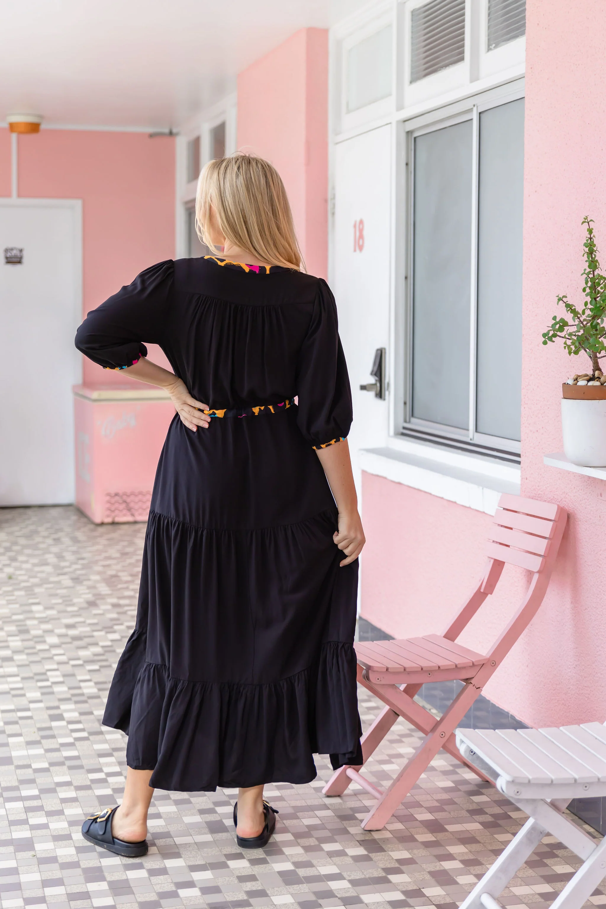 Billie Dress In Black/Mustard Leopard by Kasey Rainbow - Image 23