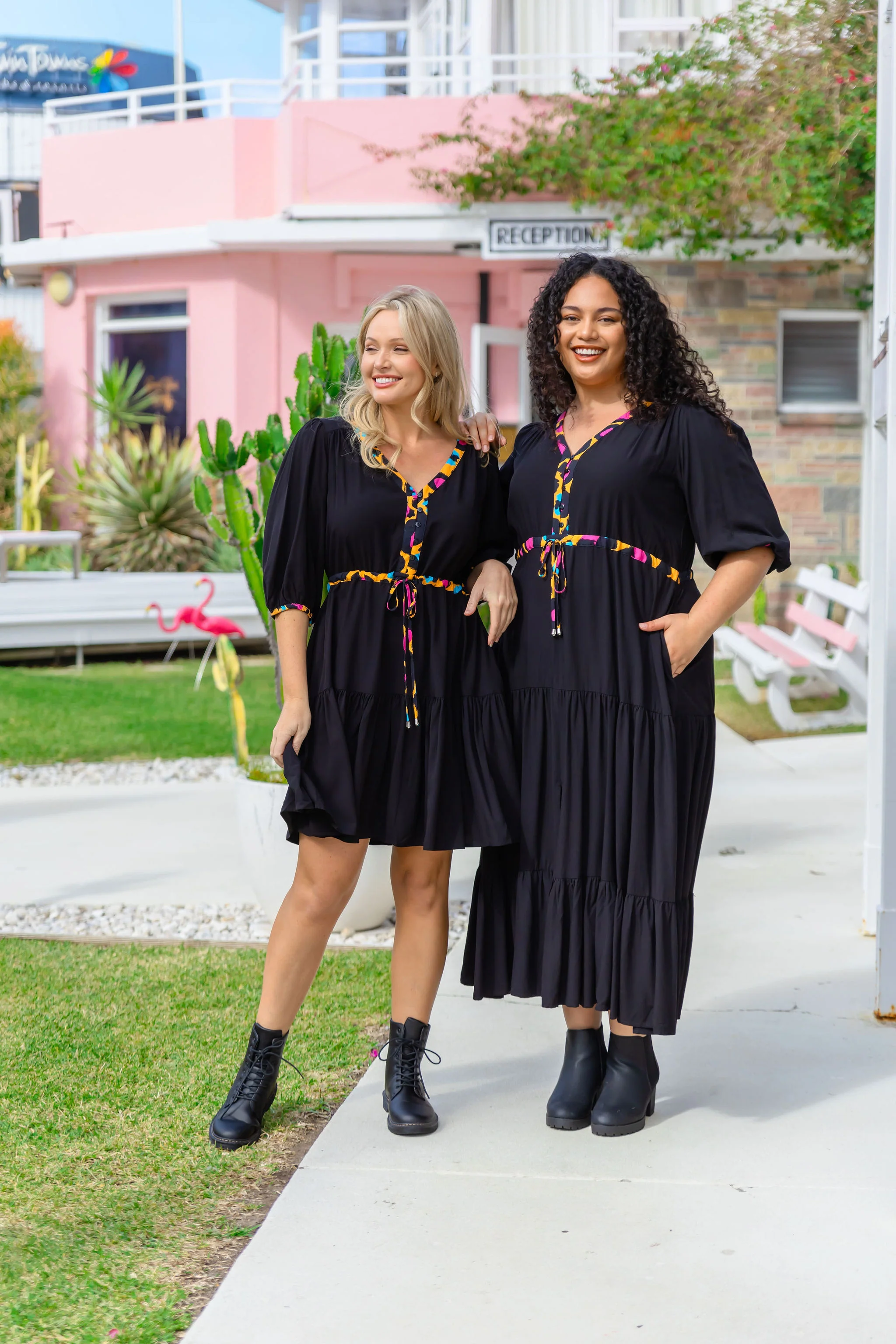 Billie Dress In Black/Mustard Leopard by Kasey Rainbow - Image 4