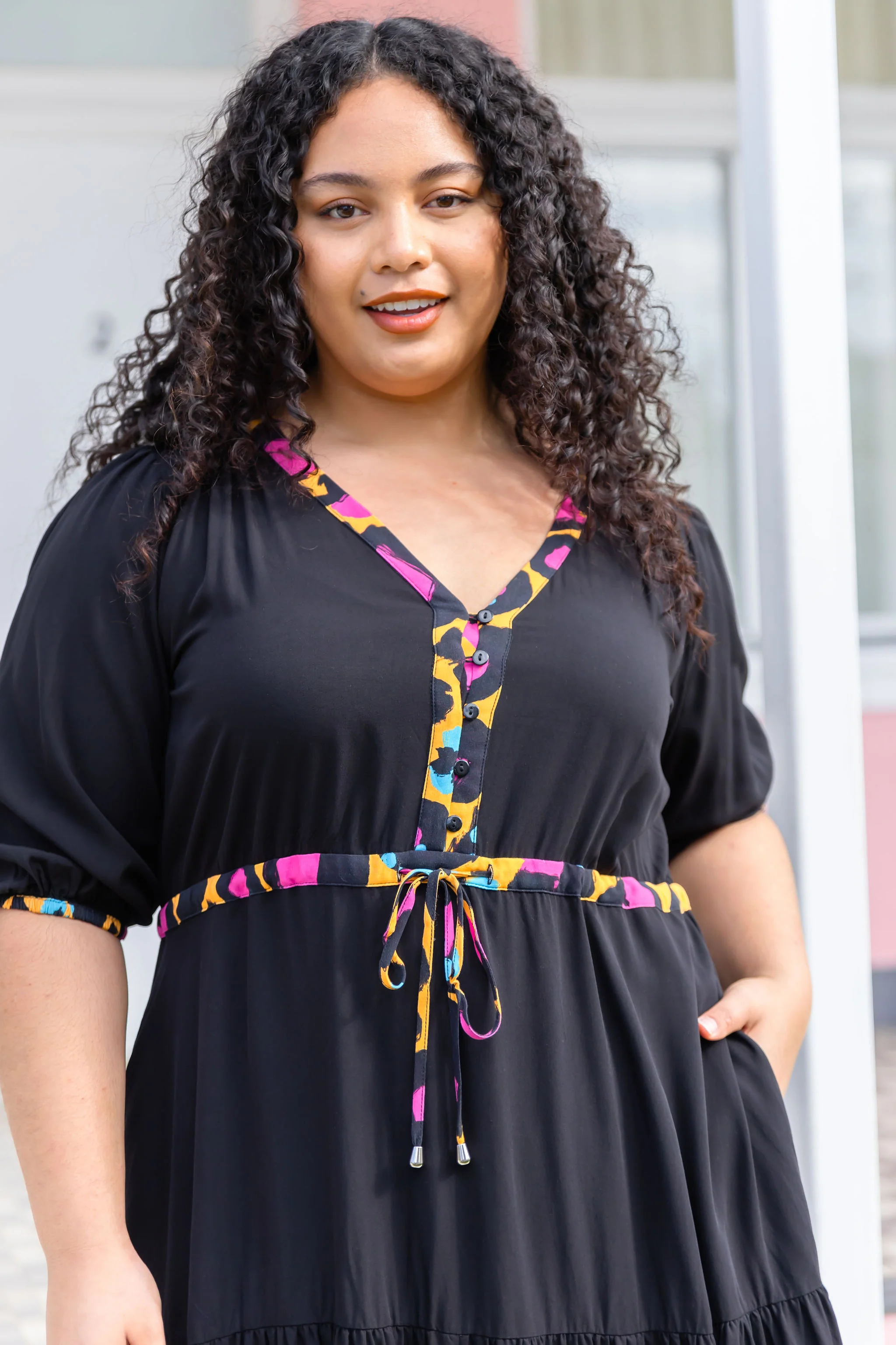 Billie Dress In Black/Mustard Leopard by Kasey Rainbow - Image 6