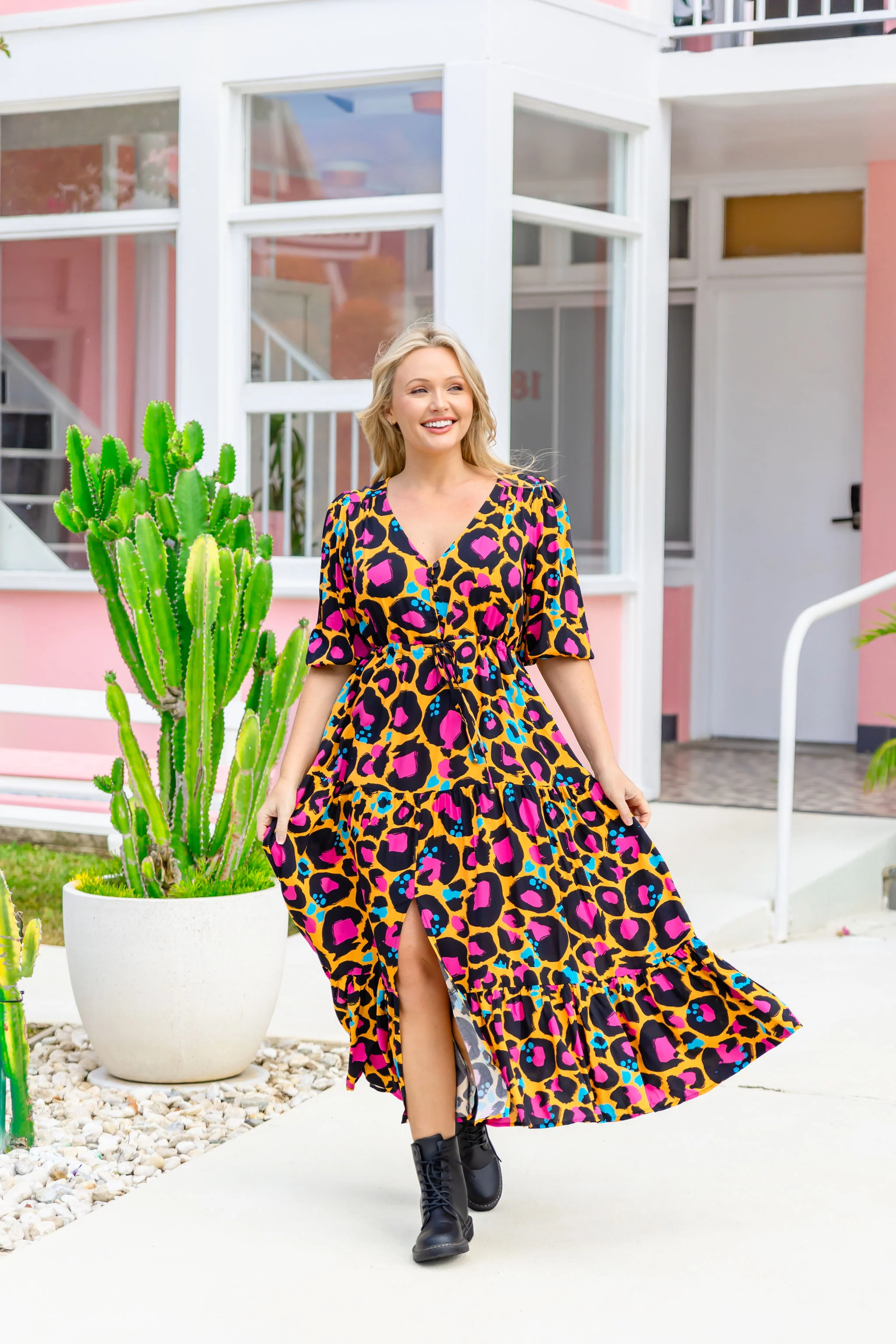 Billie Maxi Dress in Mustard Leopard by Kasey Rainbow - Image 11