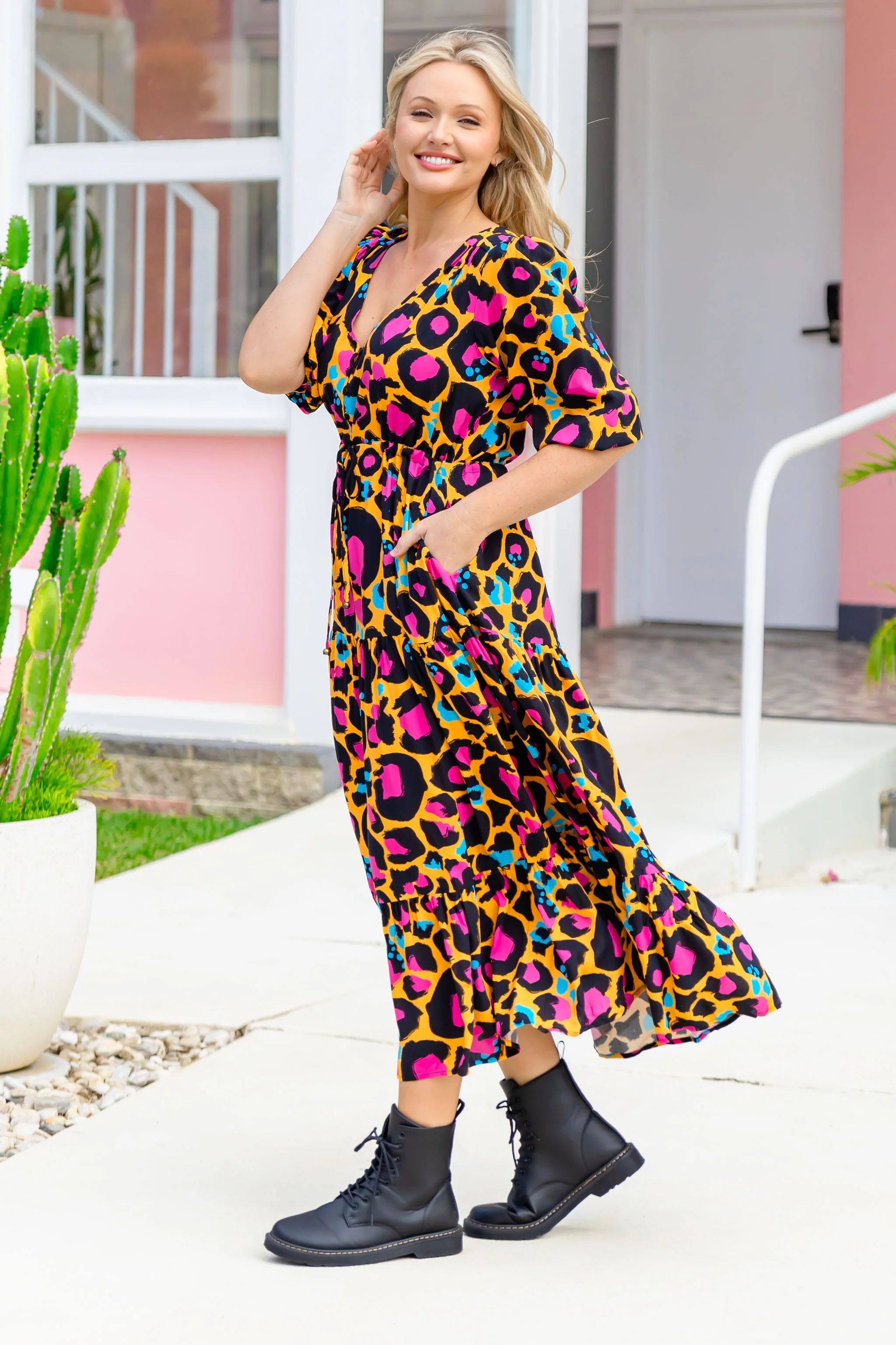 Billie Maxi Dress in Mustard Leopard by Kasey Rainbow - Image 14
