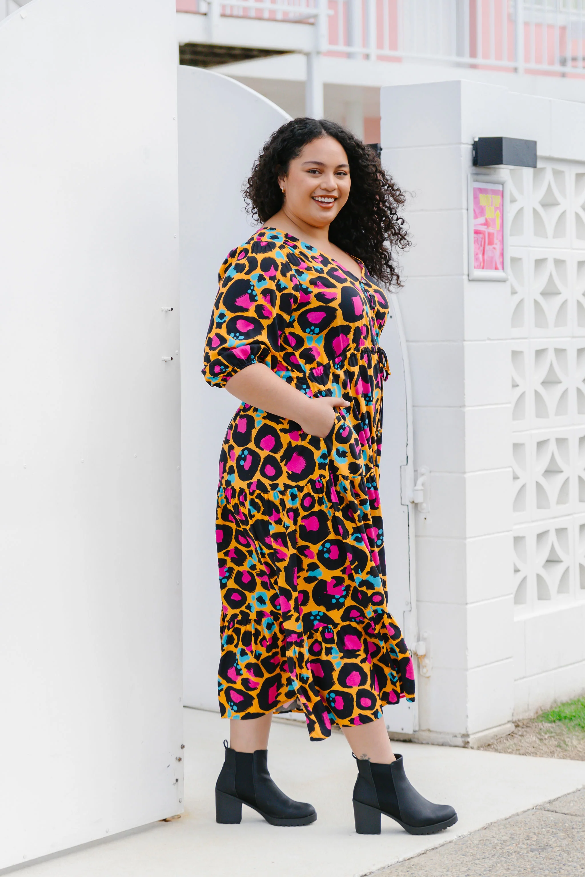 Billie Maxi Dress in Mustard Leopard by Kasey Rainbow - Image 7