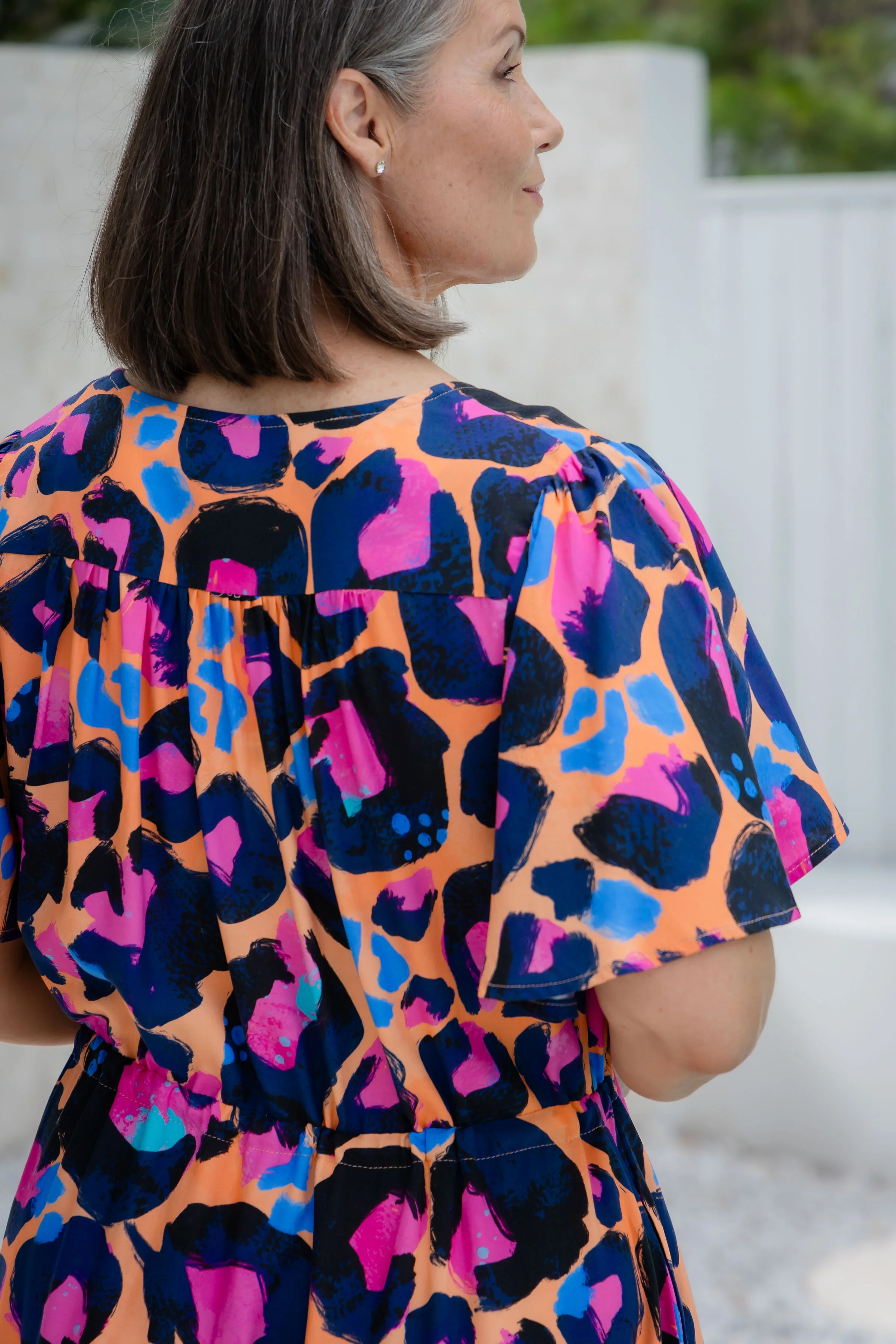 Bonnie Dress in Sherbie - Peach Leopard by Kasey Rainbow - Image 6