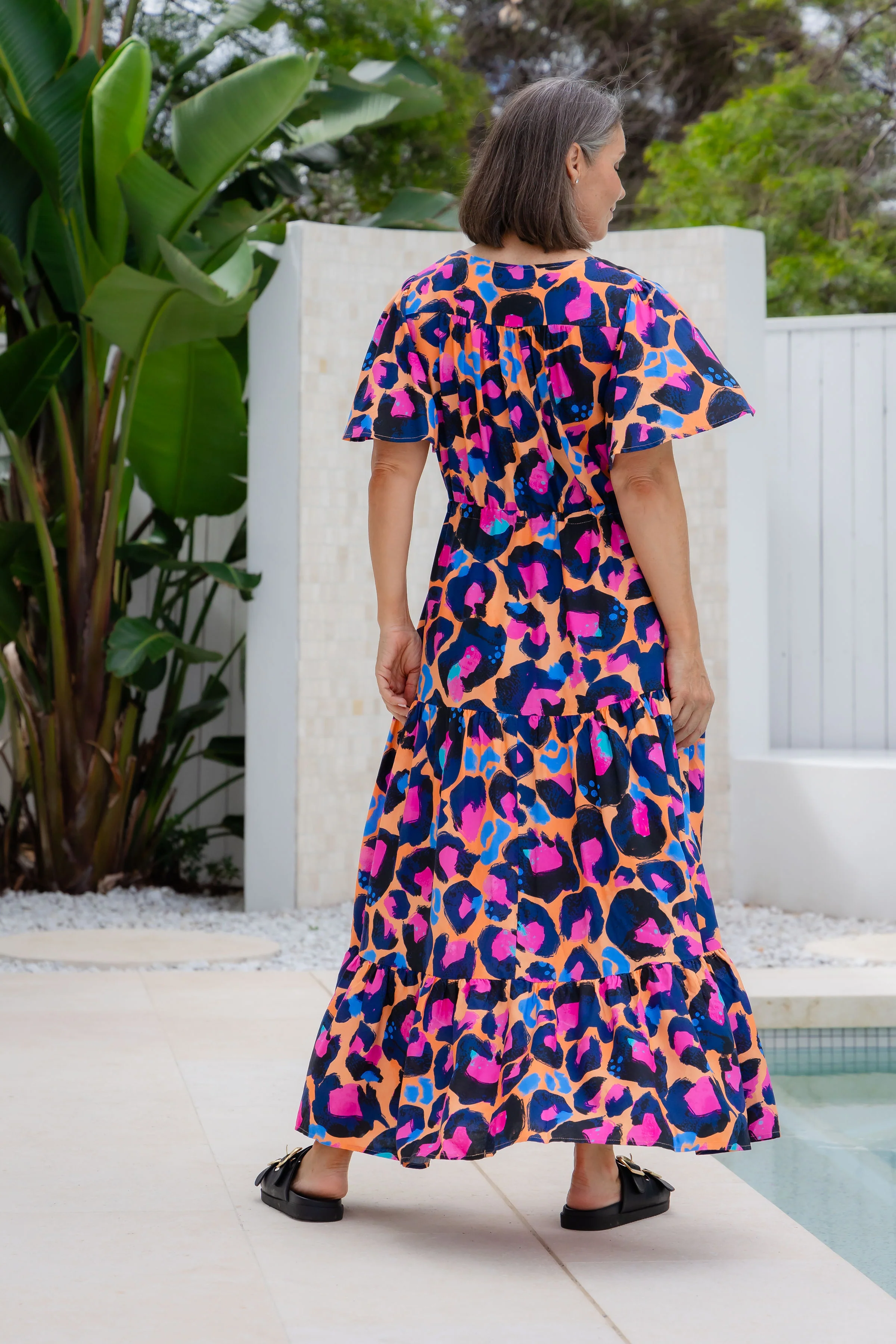 Bonnie Dress in Sherbie - Peach Leopard by Kasey Rainbow - Image 8