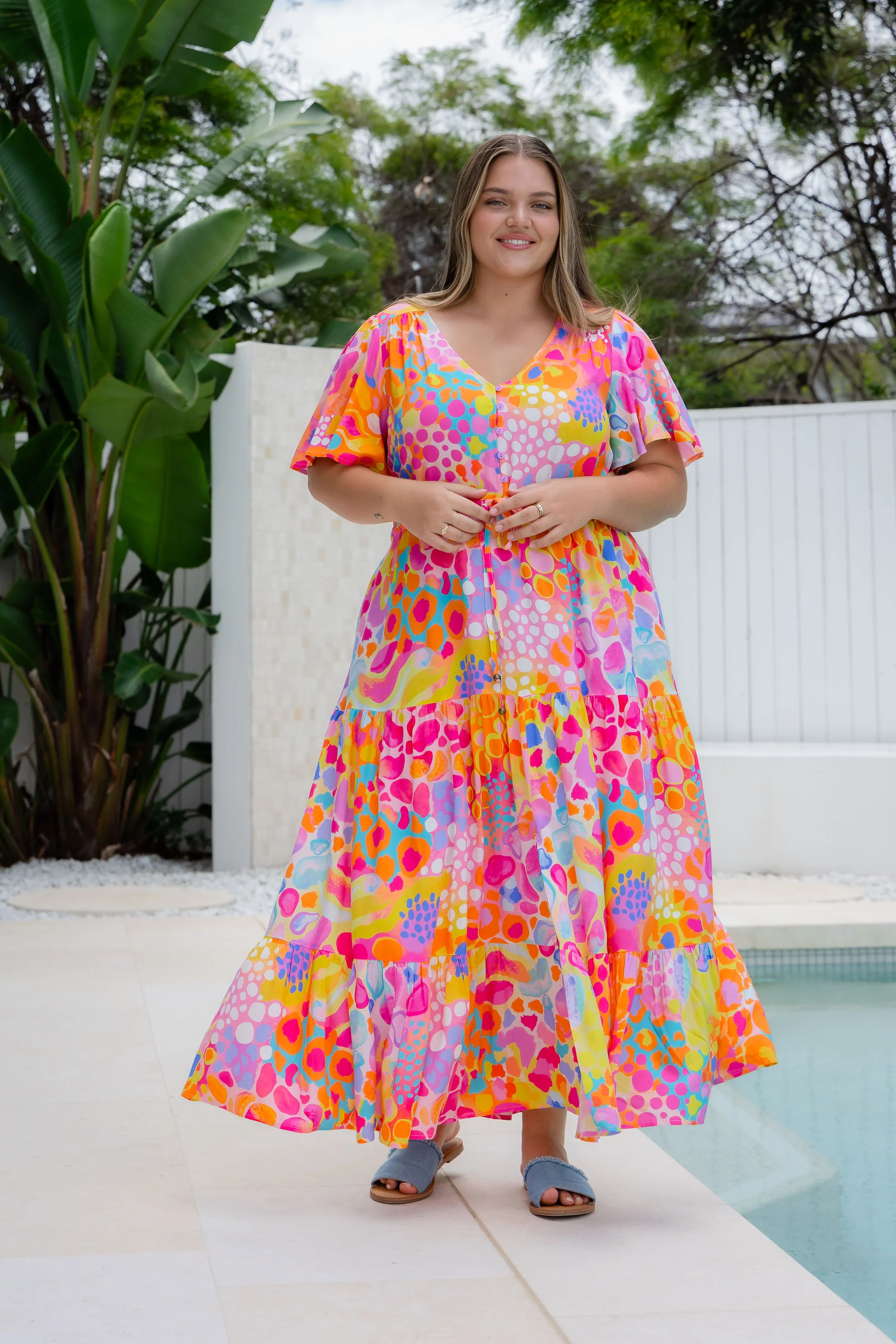Bonnie Maxi Dress in Tequila Sunrise by Kasey Rainbow - Image 3