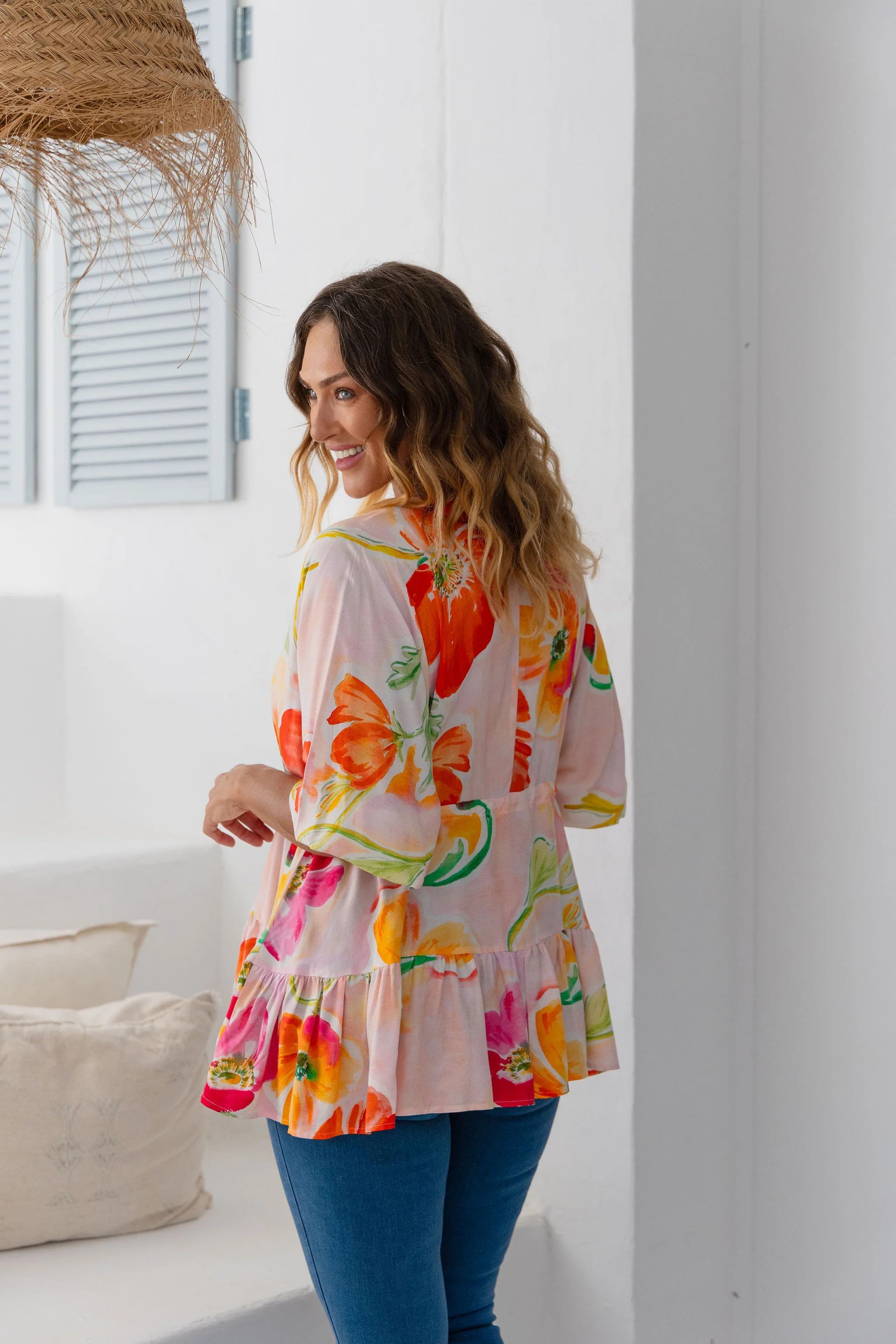 Brooklyn Top in Poppies - Image 9