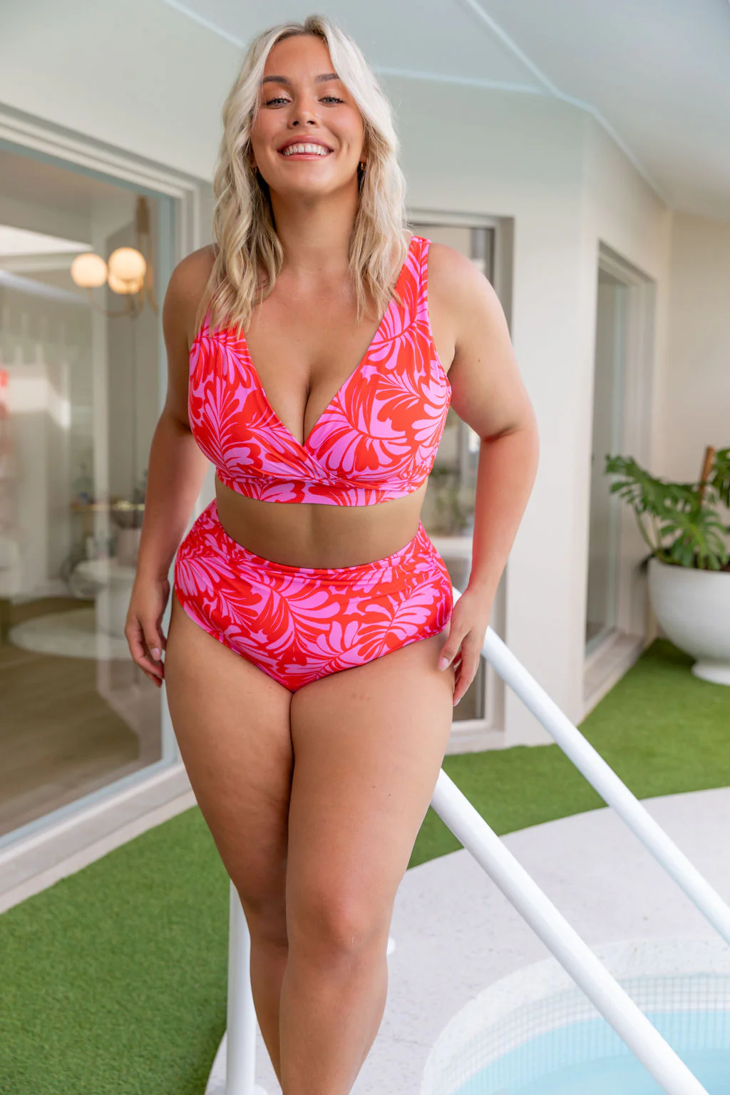 Burleigh Bikini Top in Pink Jungle - Image 6