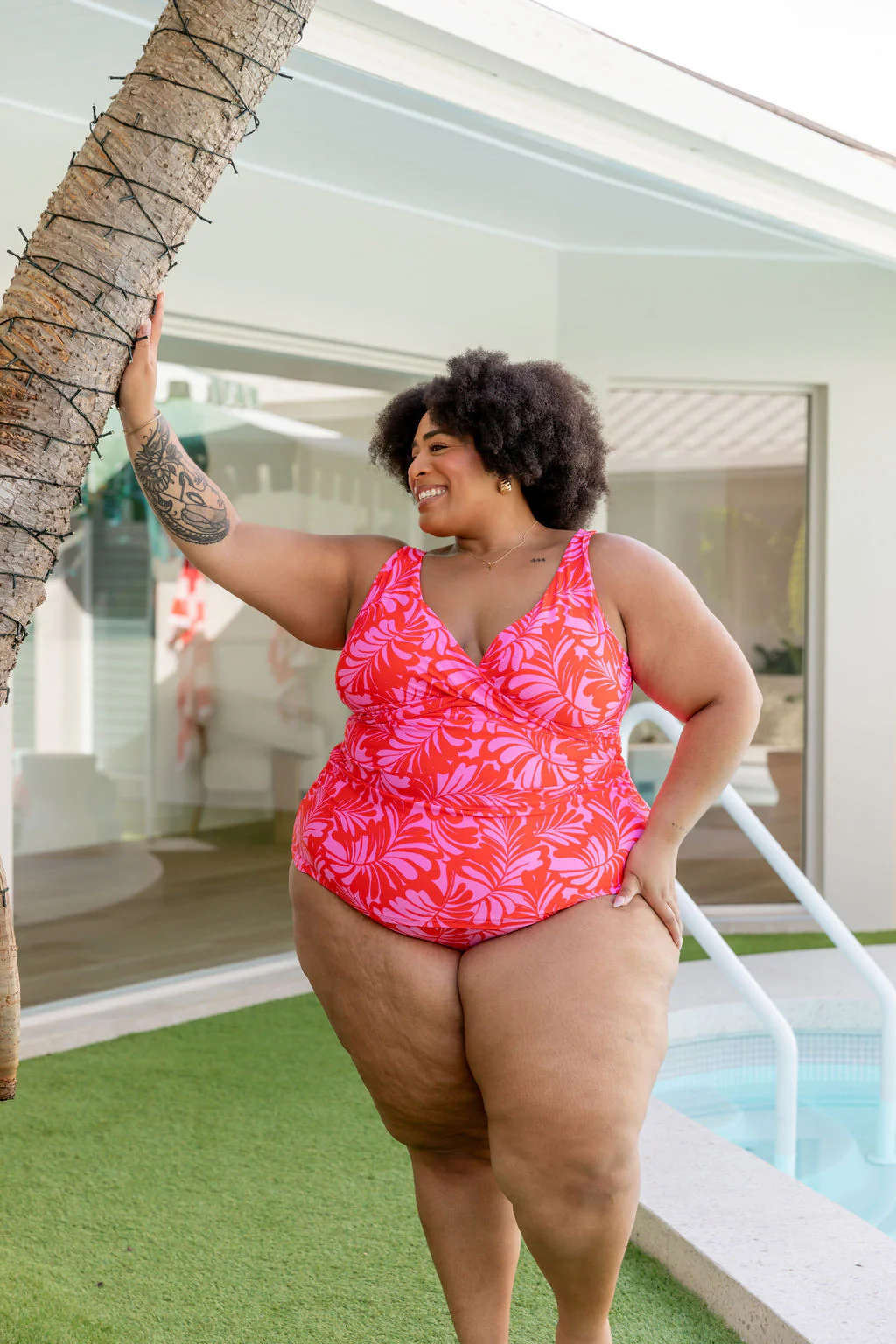 Burleigh Tankini Top In Pink Jungle - Image 30