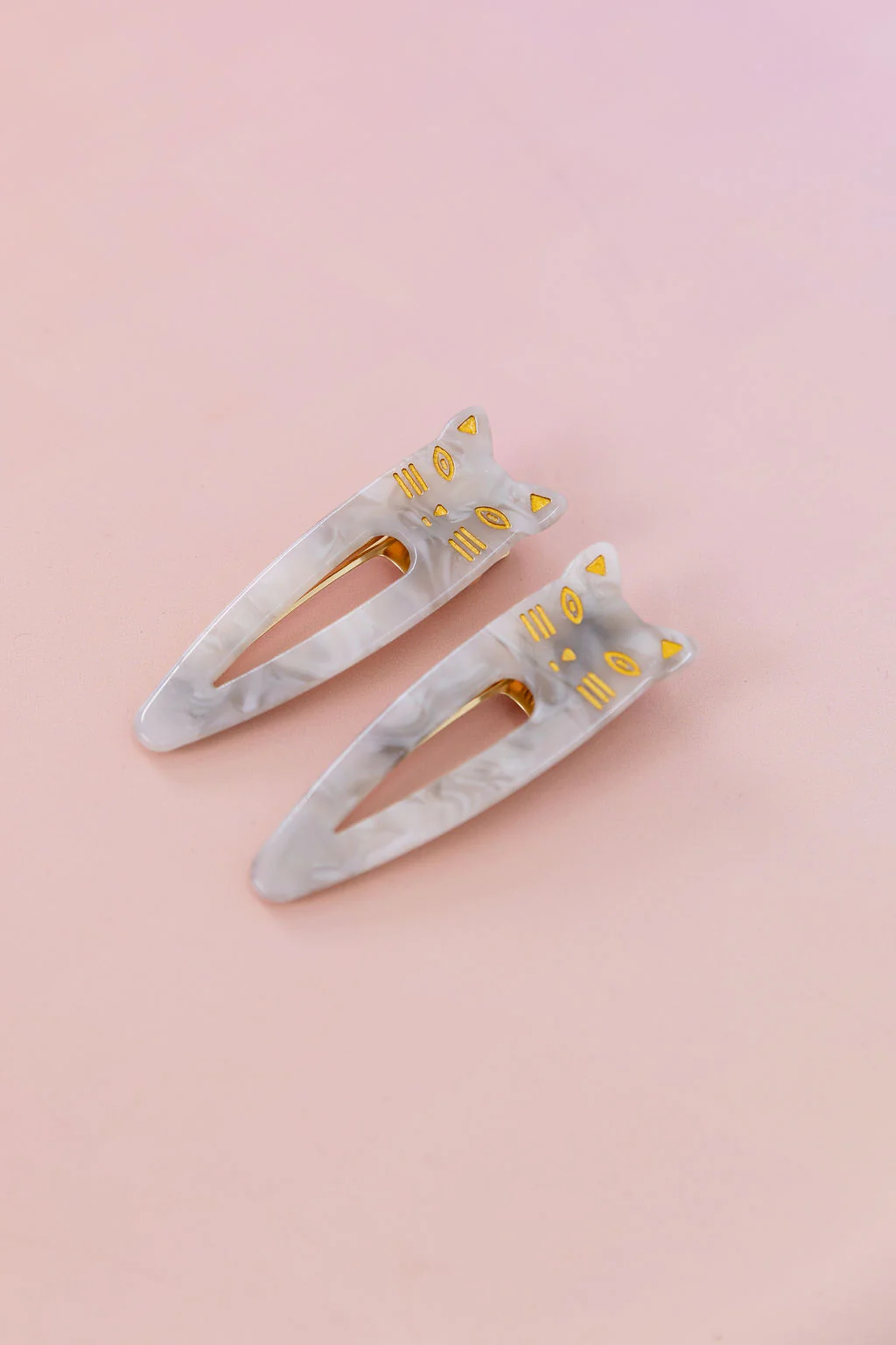 Cat Hair Clips in Grey & White - Image 4