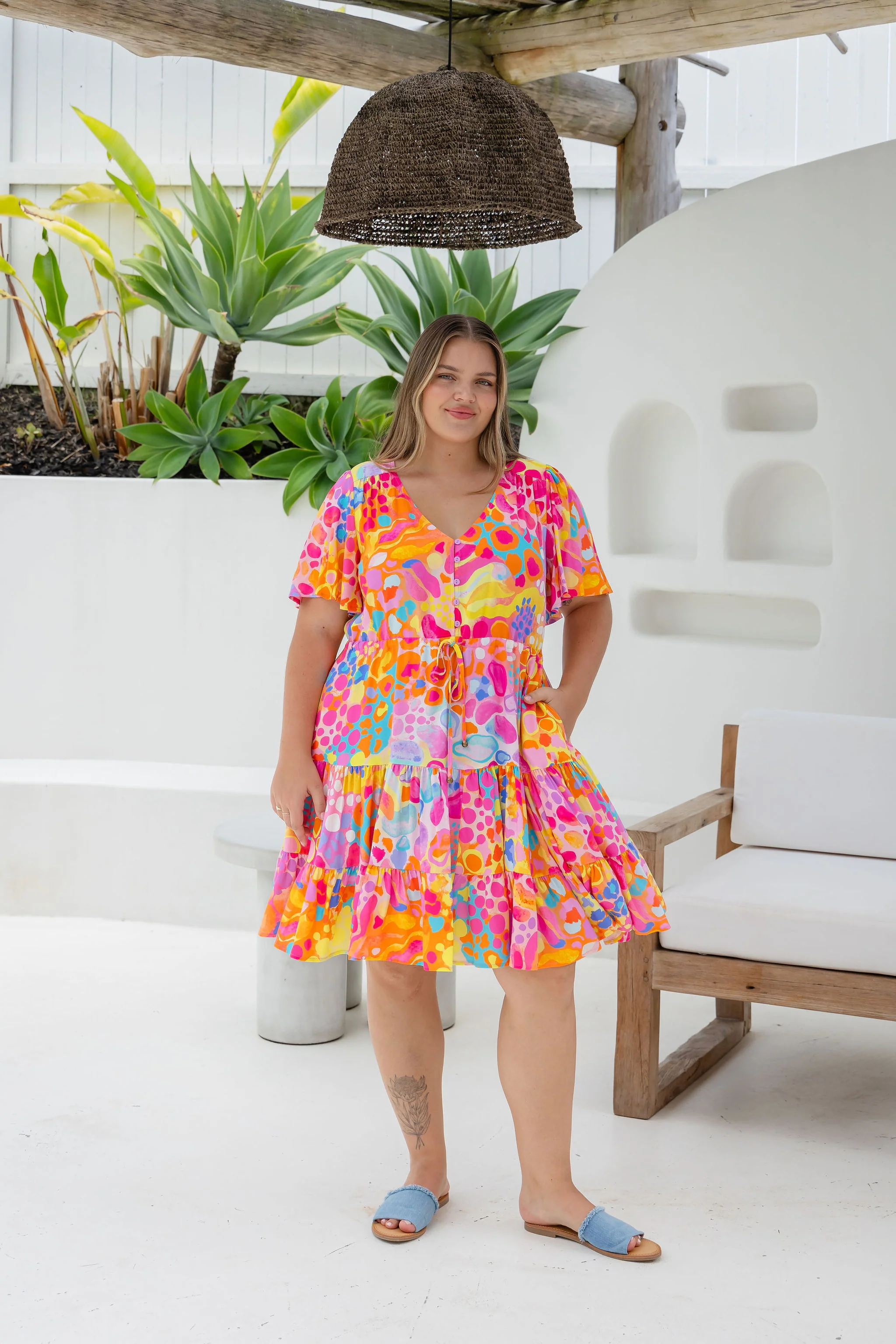 Charlie Dress in Tequila Sunrise by Kasey Rainbow - Image 21