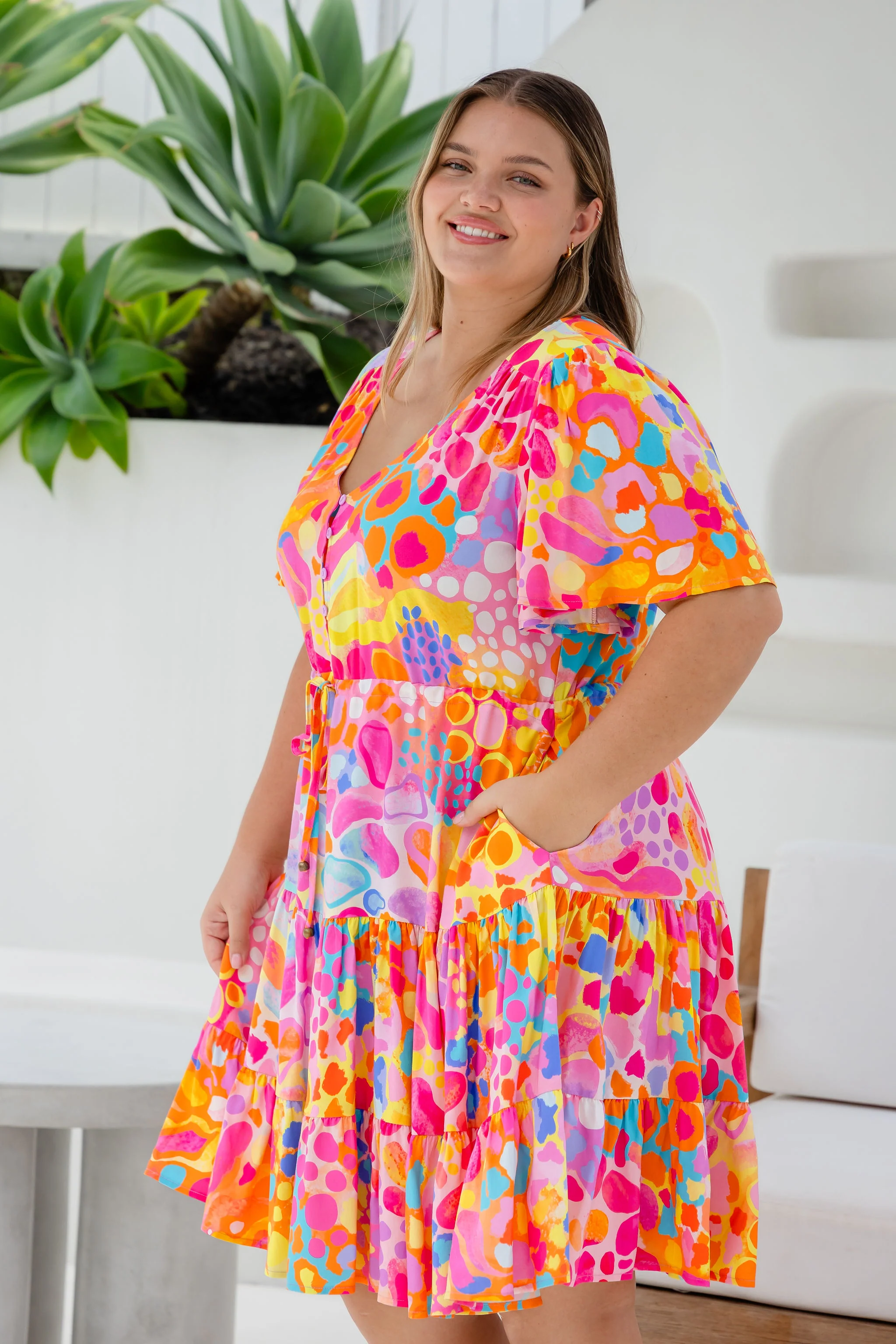 Charlie Dress in Tequila Sunrise by Kasey Rainbow - Image 4