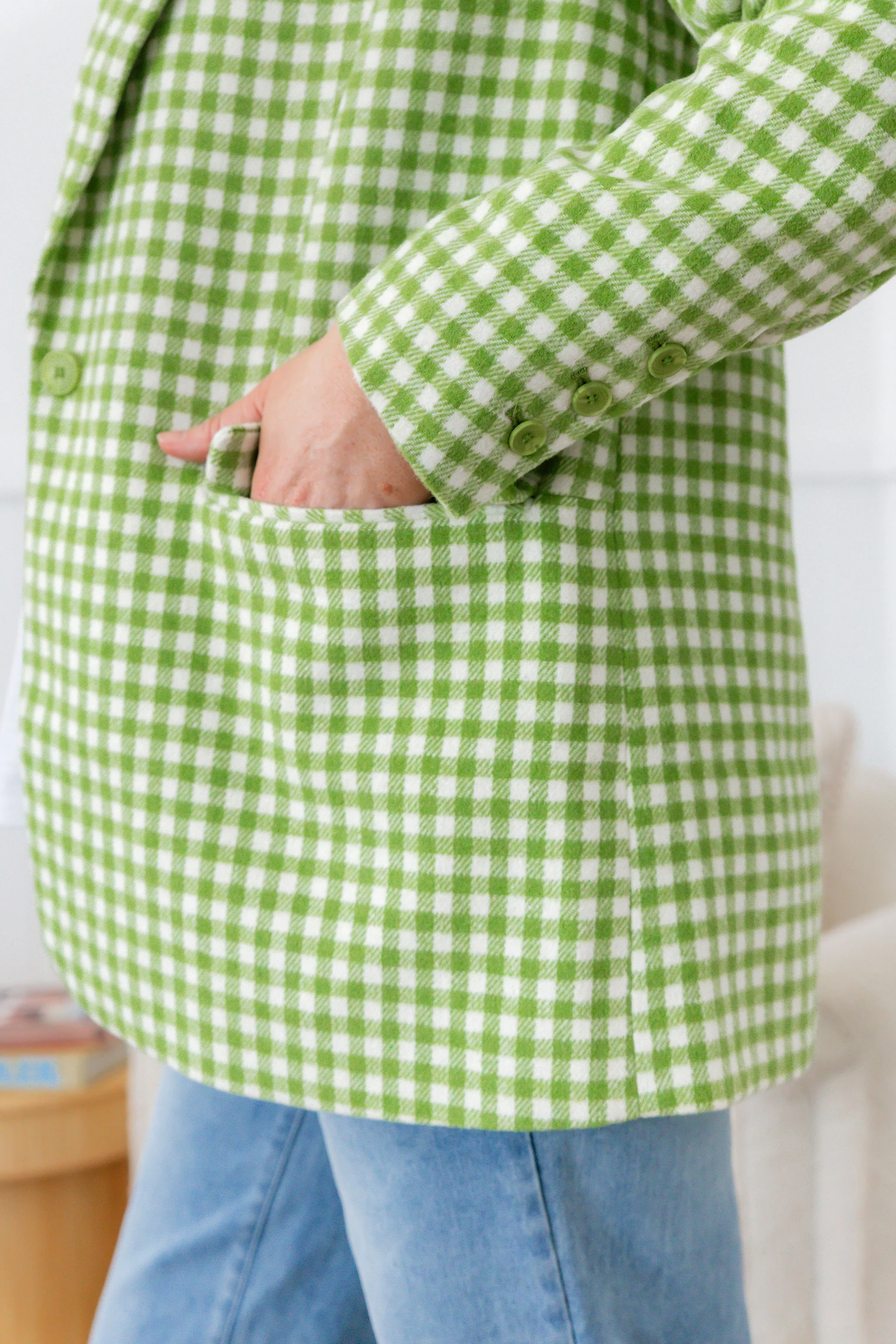 Dion Jacket in Apple Check - Image 10