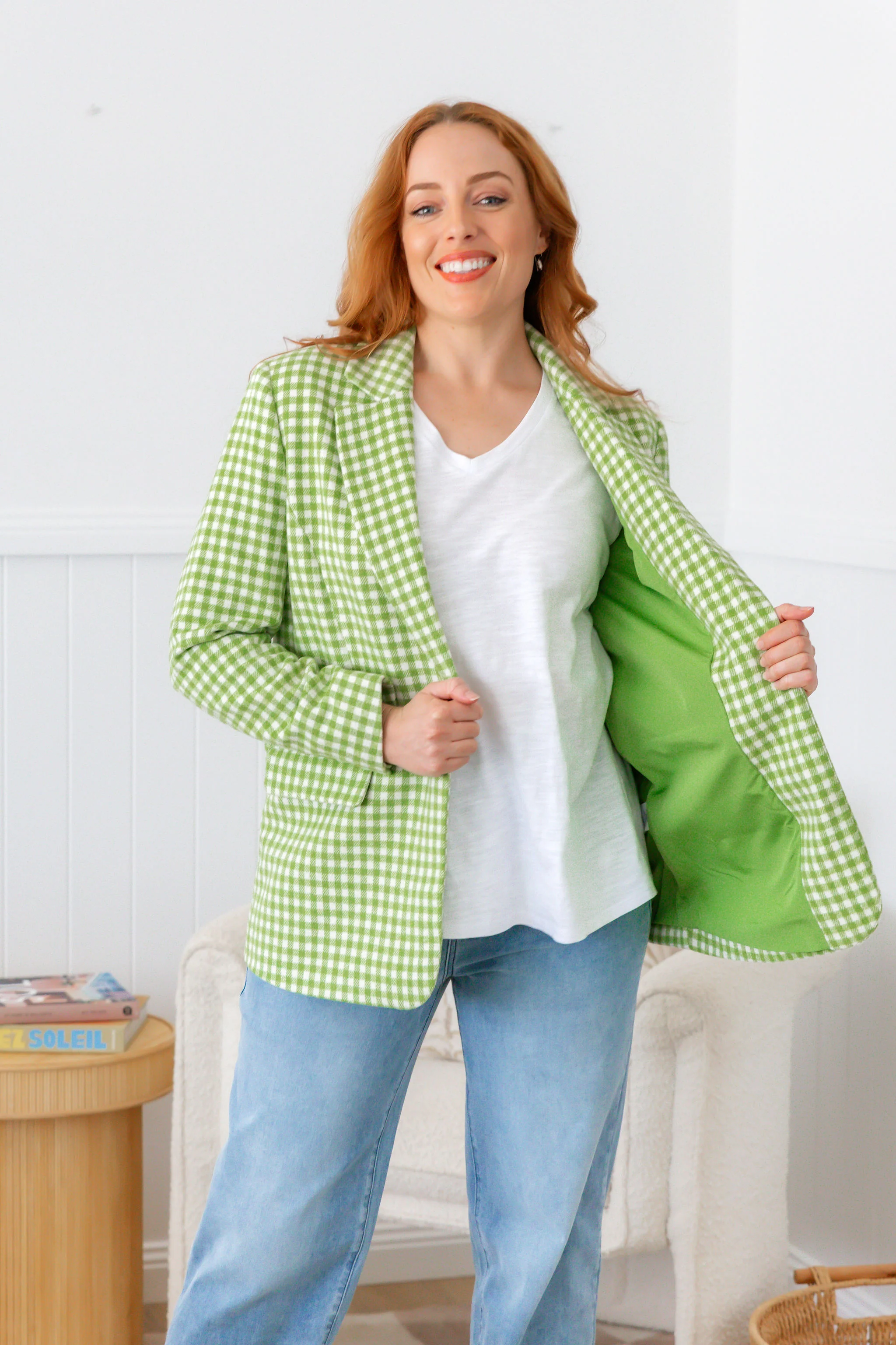 Dion Jacket in Apple Check - Image 12