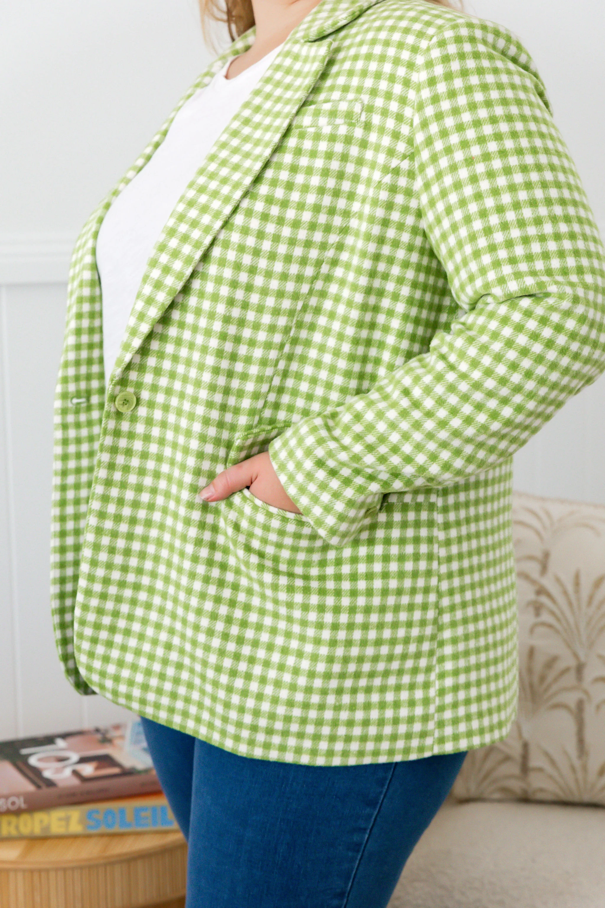 Dion Jacket in Apple Check - Image 16