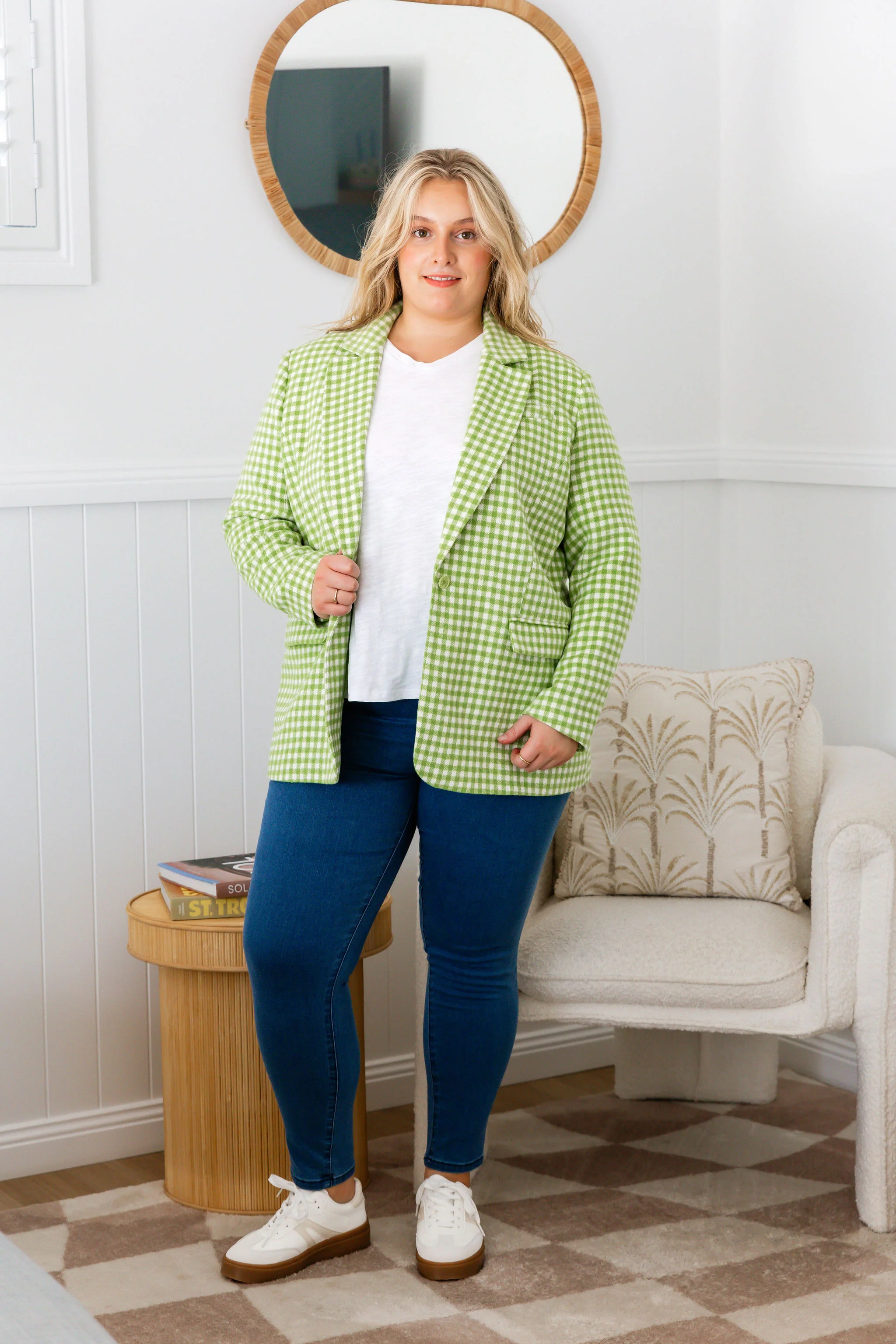 Dion Jacket in Apple Check - Image 17