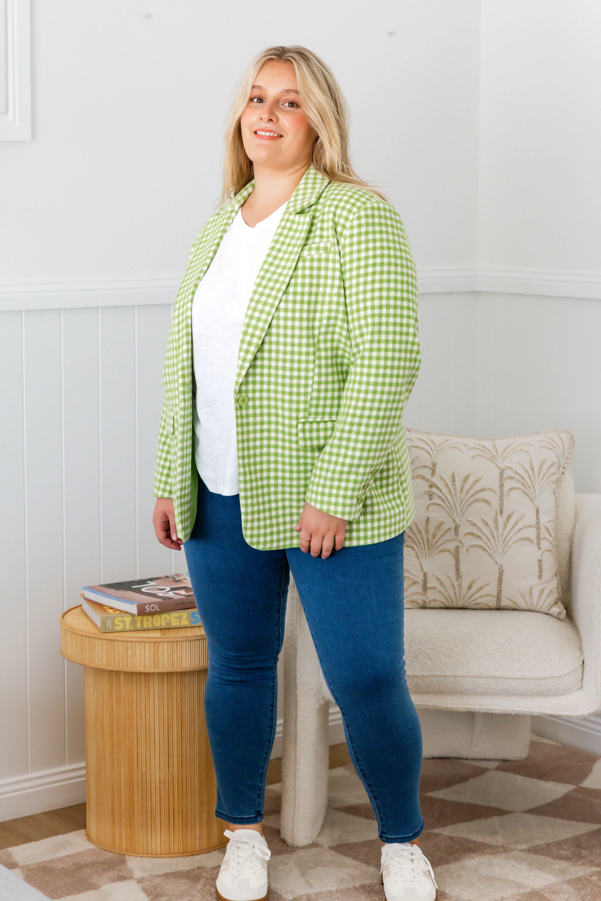 Dion Jacket in Apple Check - Image 19