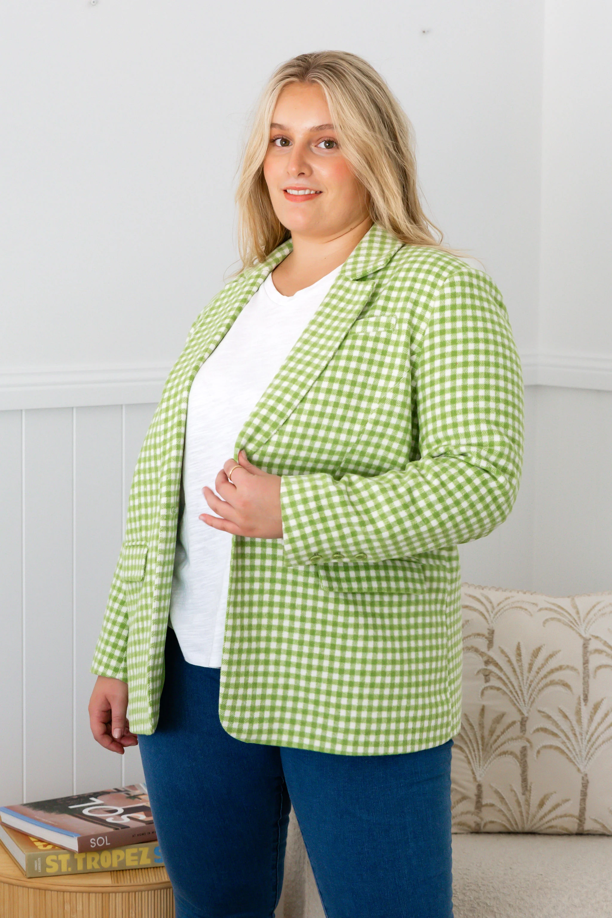 Dion Jacket in Apple Check - Image 20