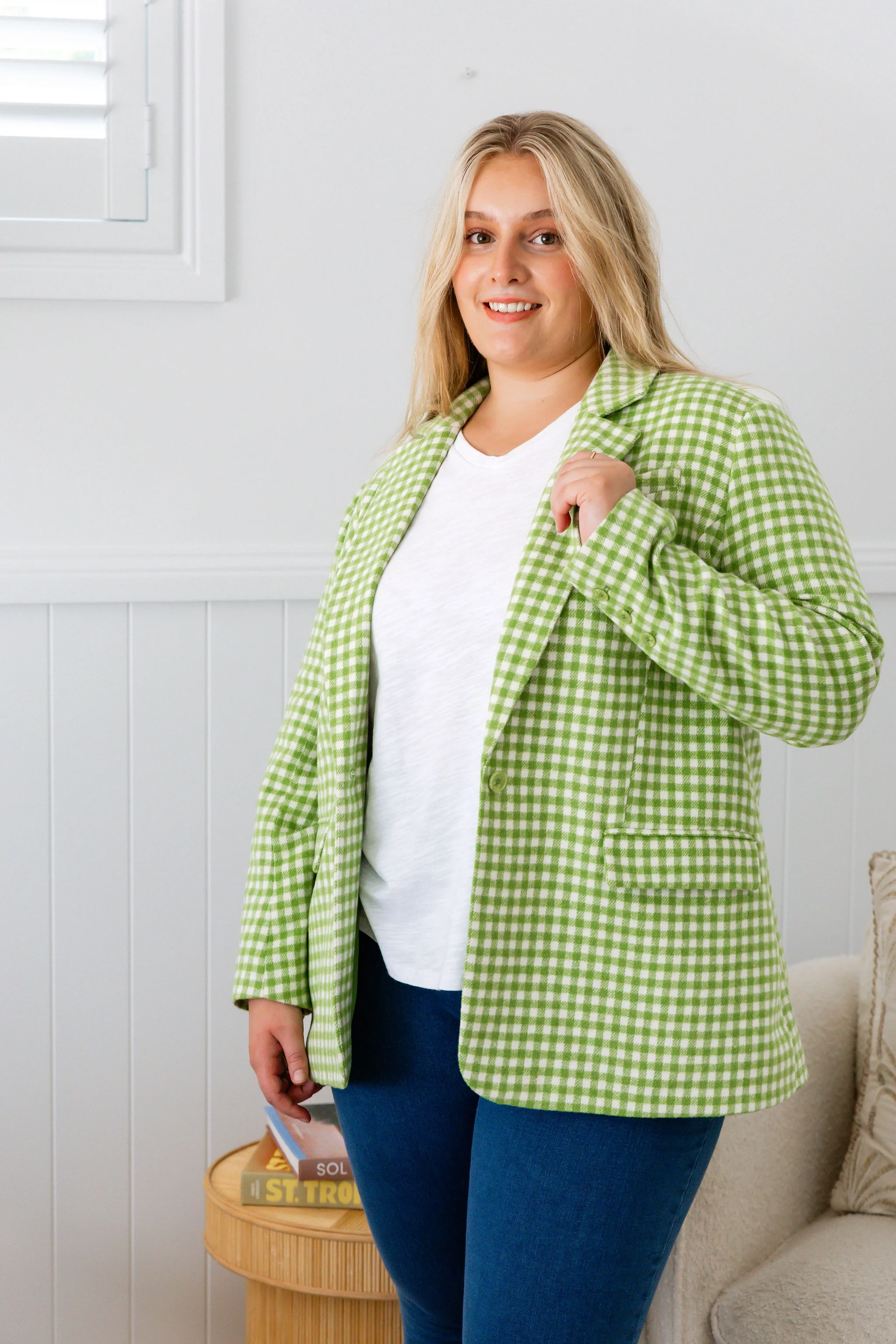 Dion Jacket in Apple Check - Image 28