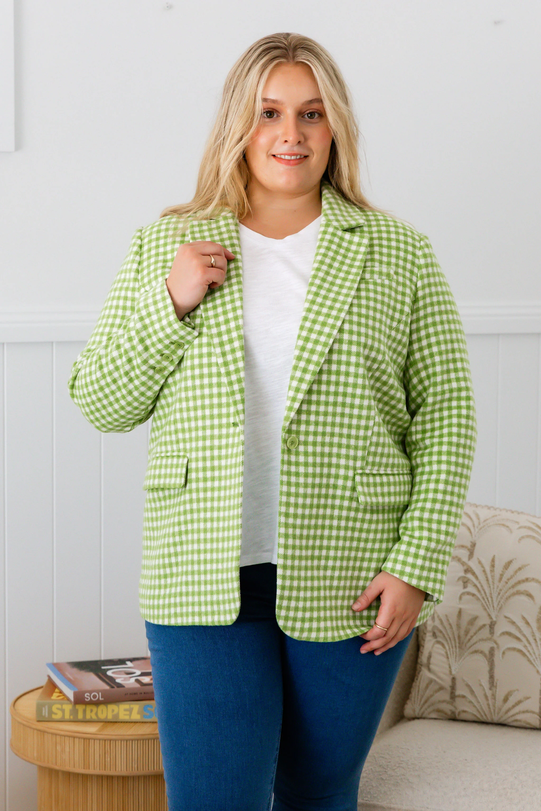 Dion Jacket in Apple Check - Image 3