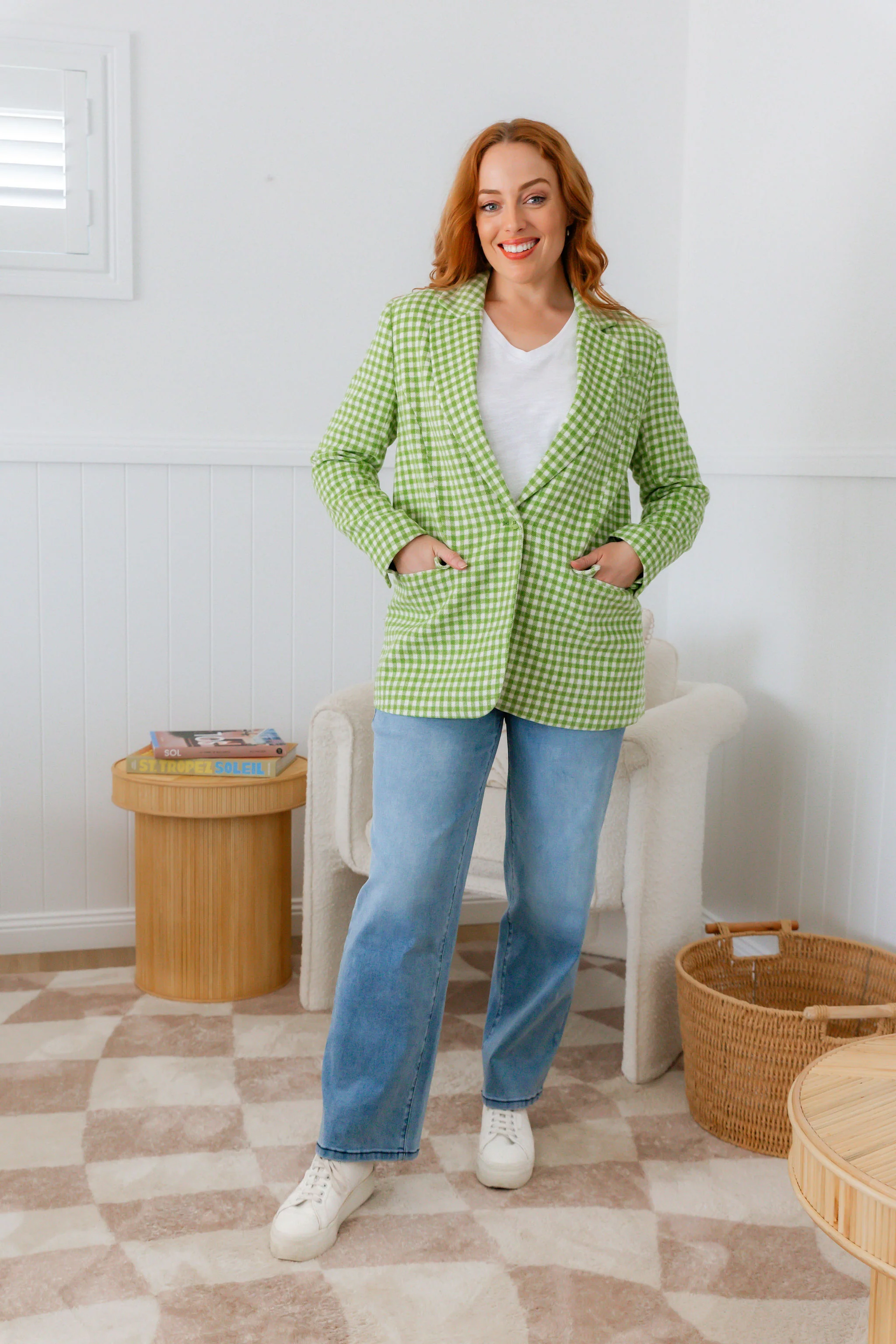 Dion Jacket in Apple Check - Image 30