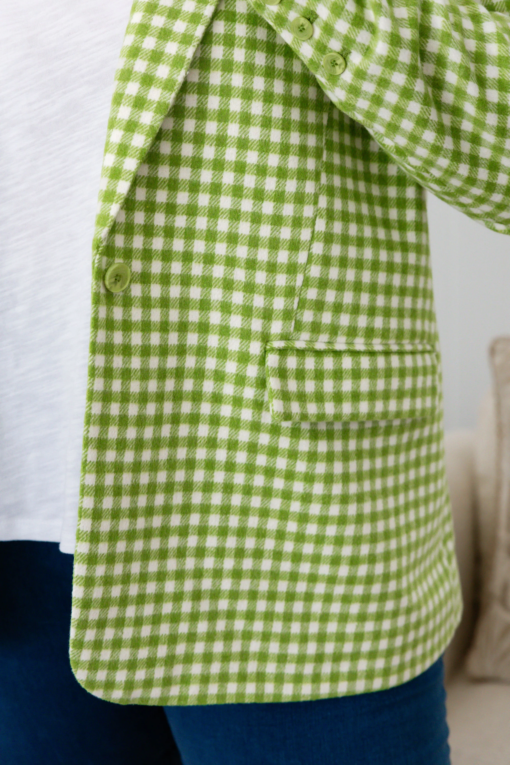 Dion Jacket in Apple Check - Image 6