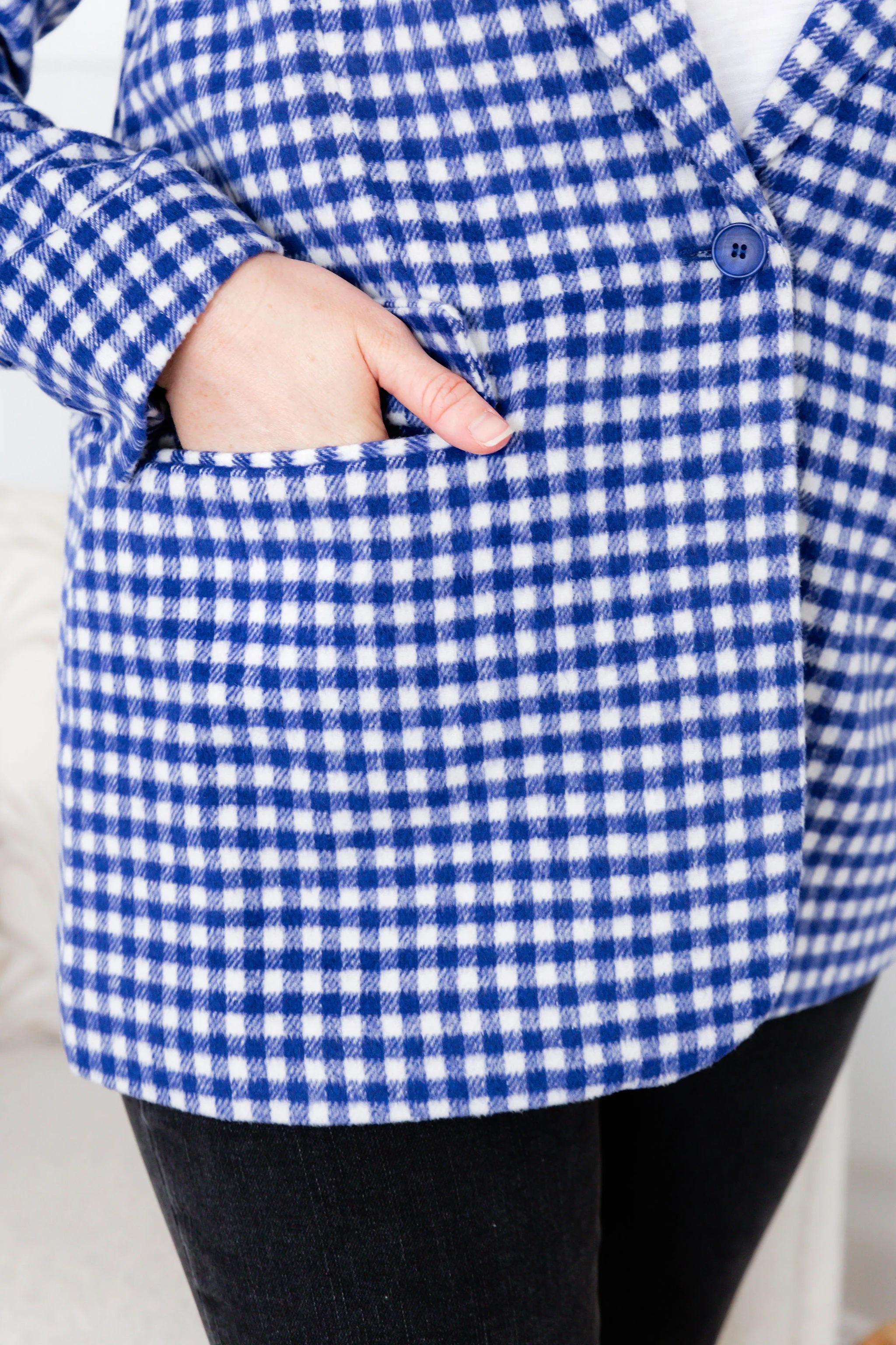 Dion Jacket in Cobalt Check - Image 20