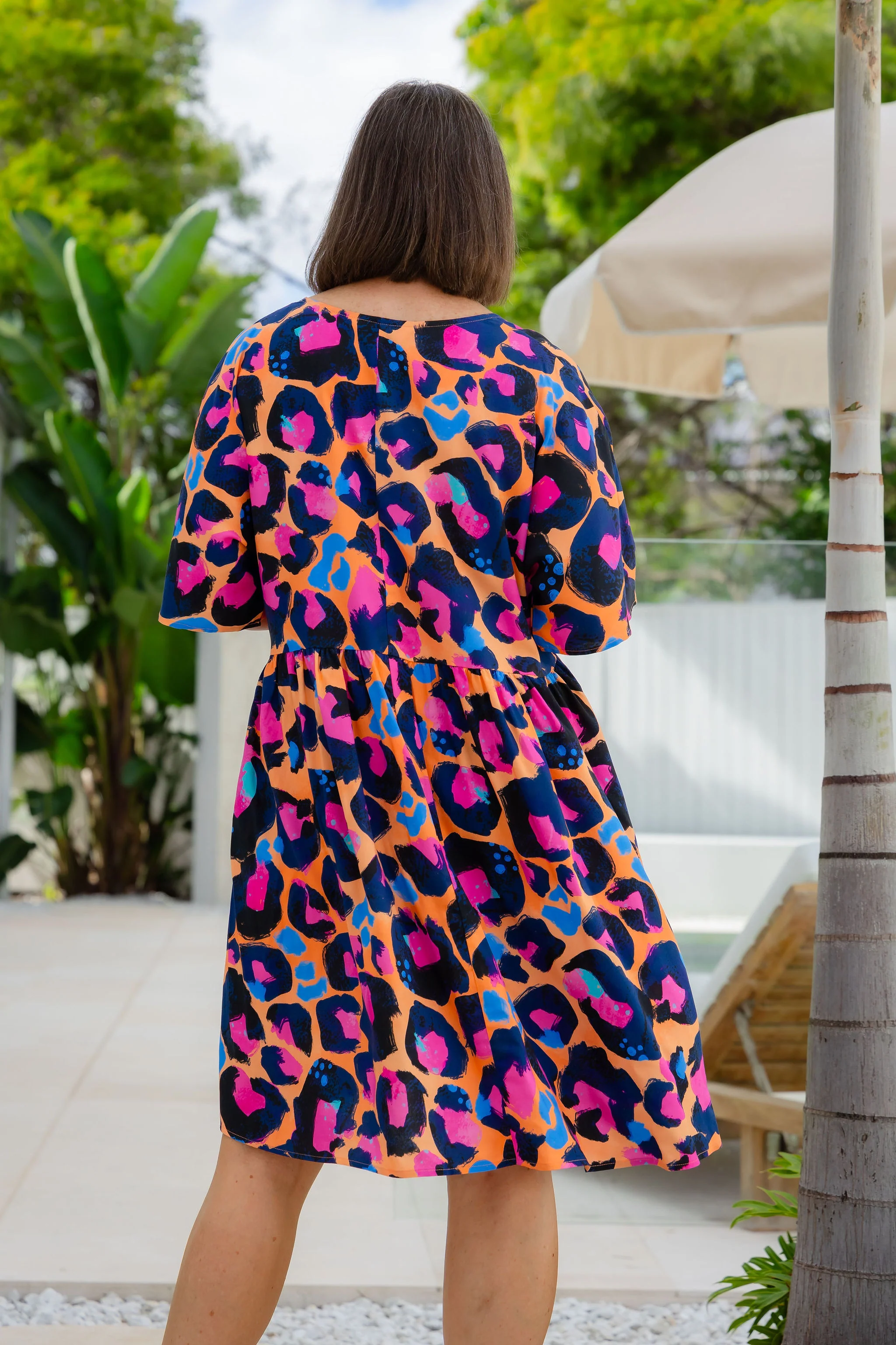 Disco Dress in Sherbie - Peach Leopard by Kasey Rainbow - Image 12