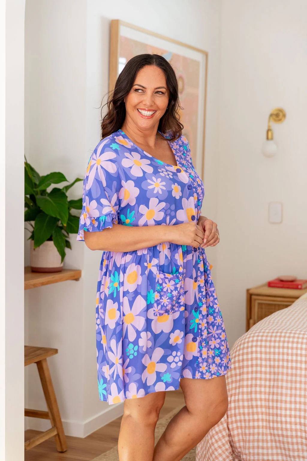 Divine Dress in Lilac Daisies by Kasey Rainbow - Image 10