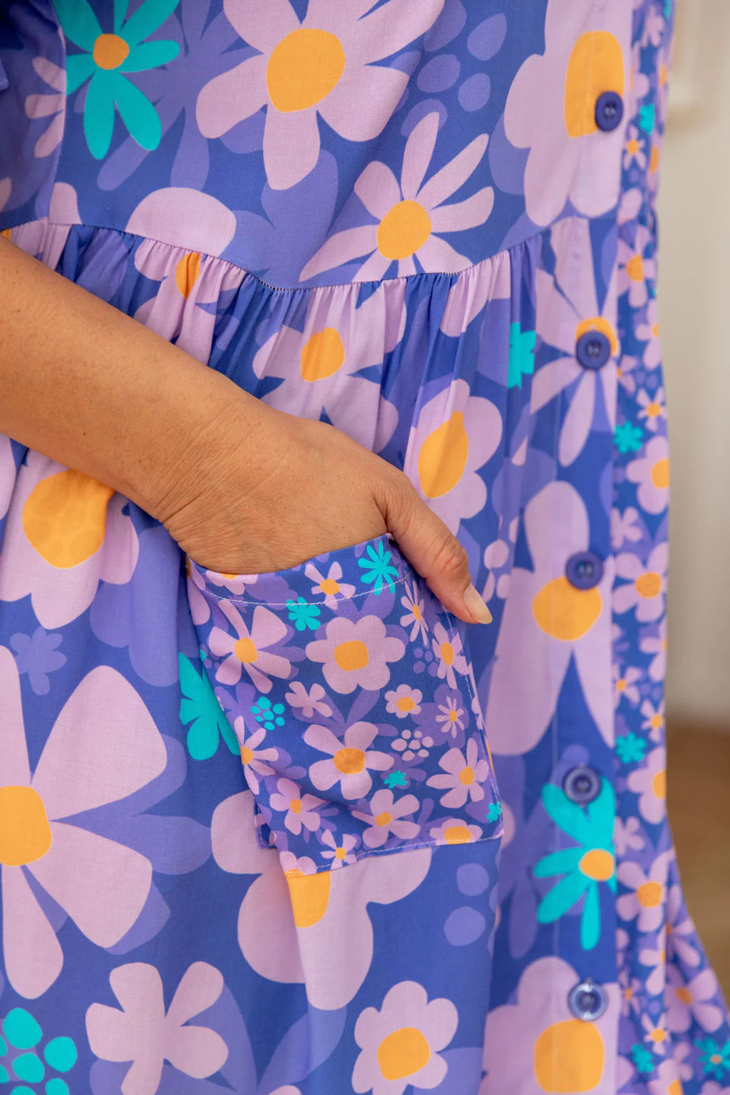 Divine Dress in Lilac Daisies by Kasey Rainbow - Image 16