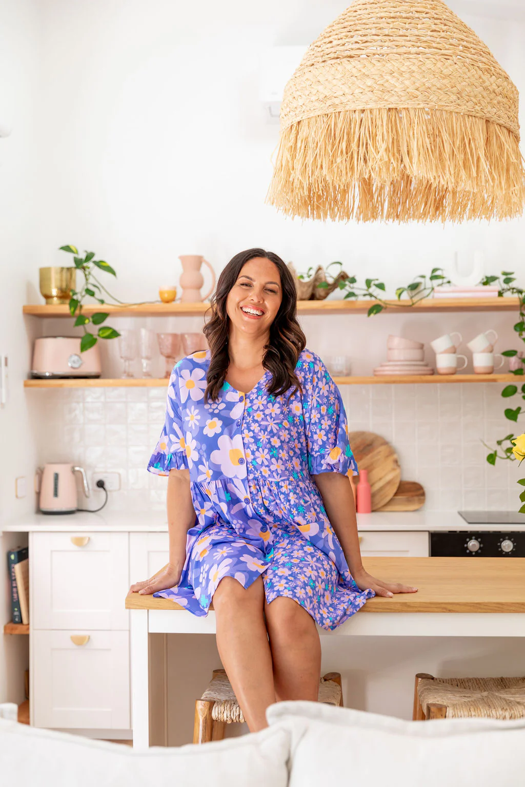 Divine Dress in Lilac Daisies by Kasey Rainbow - Image 17