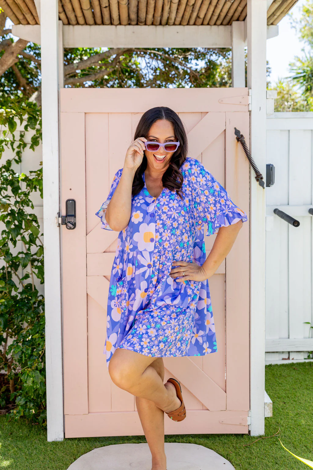 Divine Dress in Lilac Daisies by Kasey Rainbow - Image 3