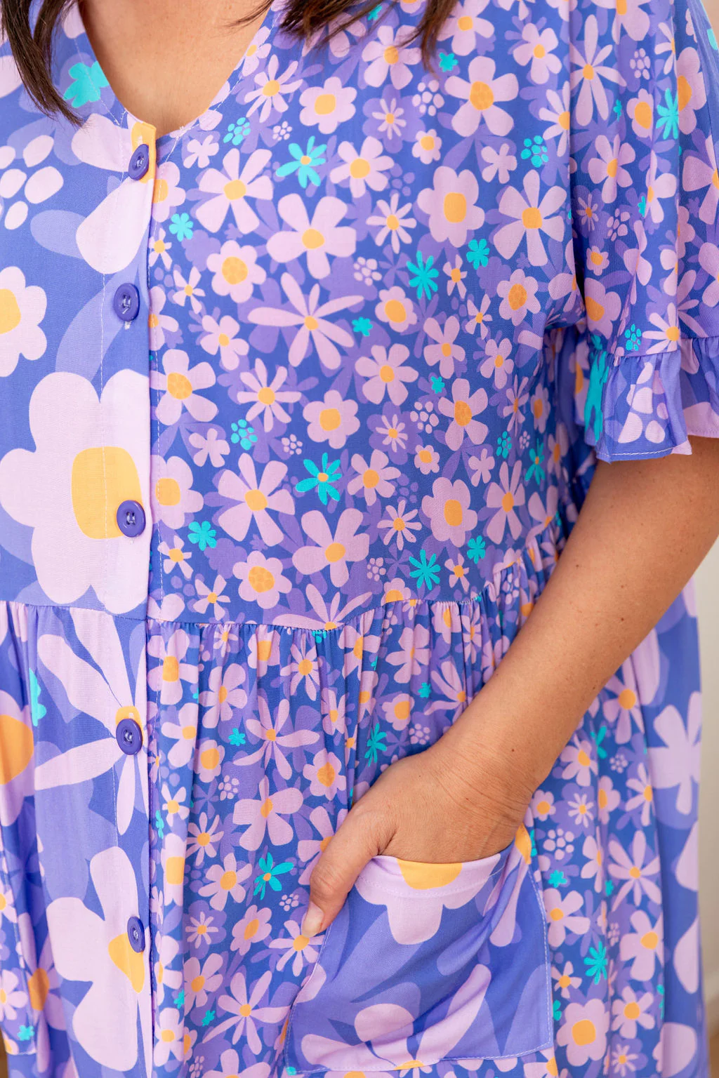 Divine Dress in Lilac Daisies by Kasey Rainbow - Image 4