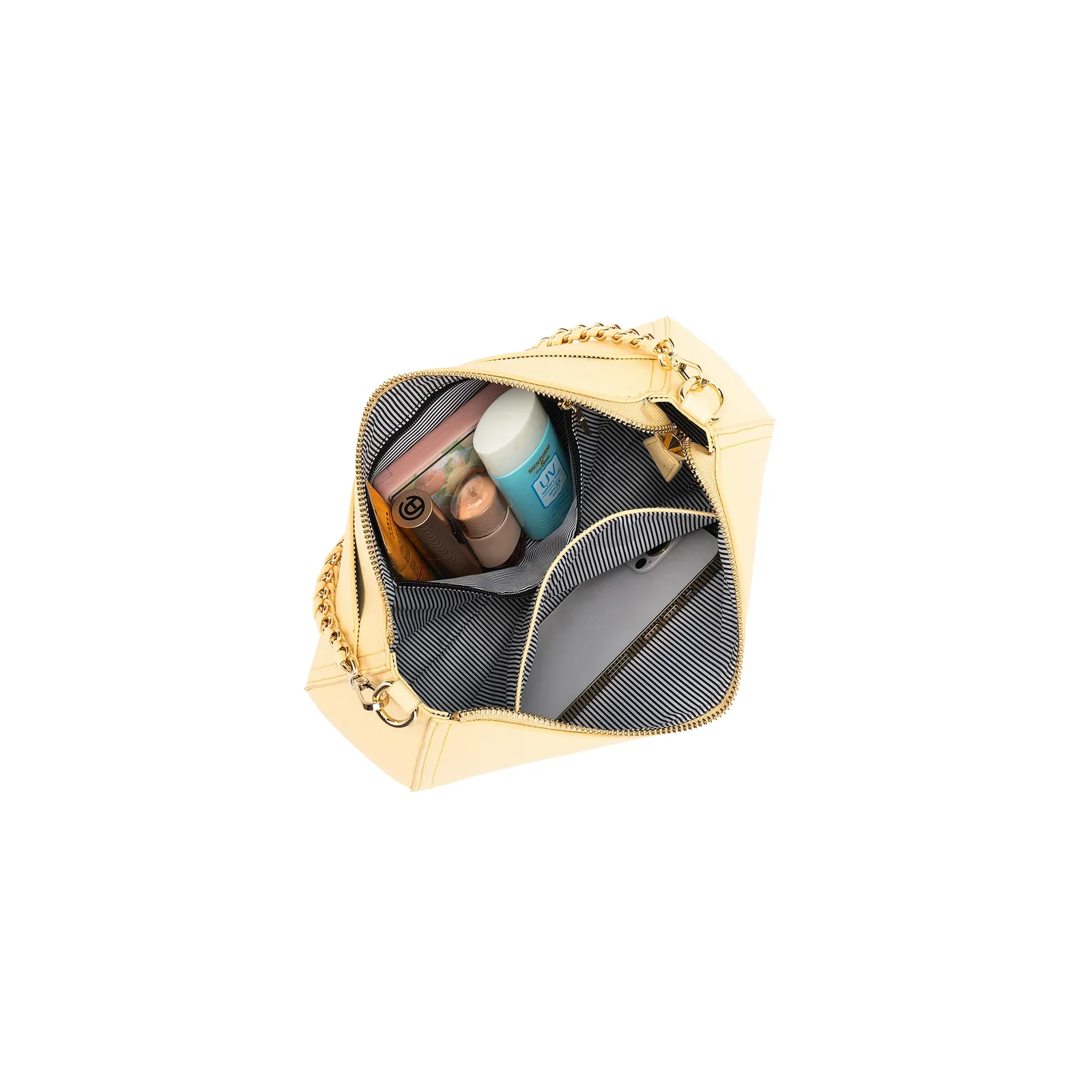 Eloise Yellow Chiffon Crossbody Bag by Black Caviar - Image 10